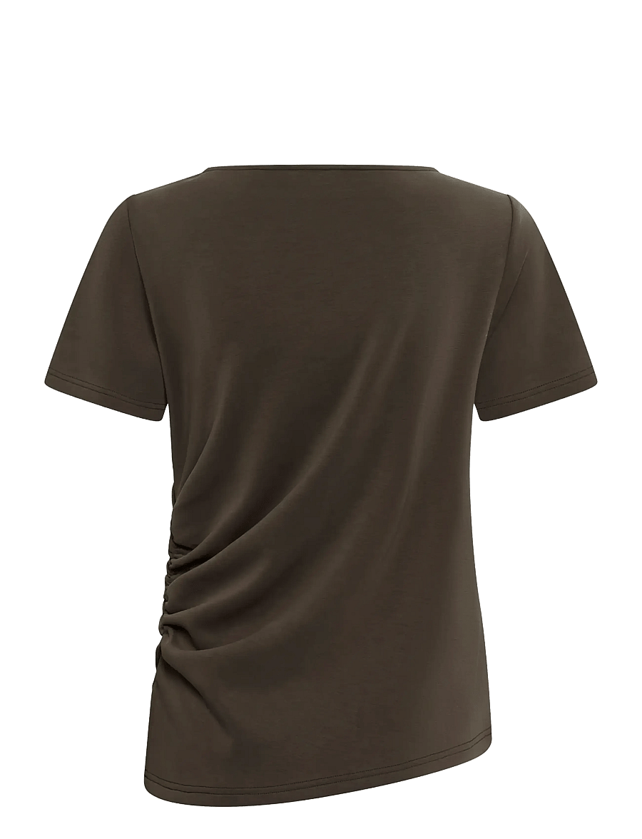 My Essential Wardrobe - MWHelle Asymmetric Tee - t-shirts - major brown - 1
