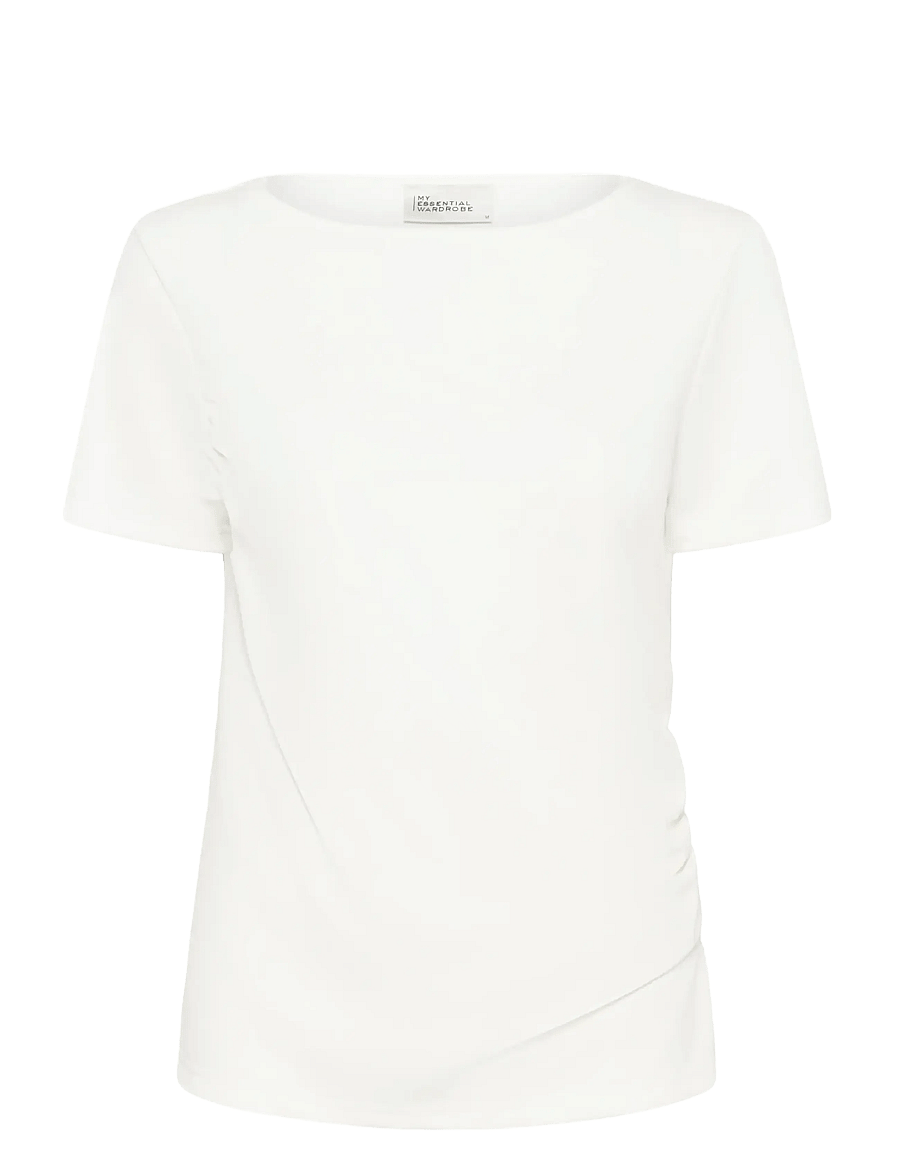 My Essential Wardrobe - MWHelle Asymmetric Tee - t-särgid - snow white - 0