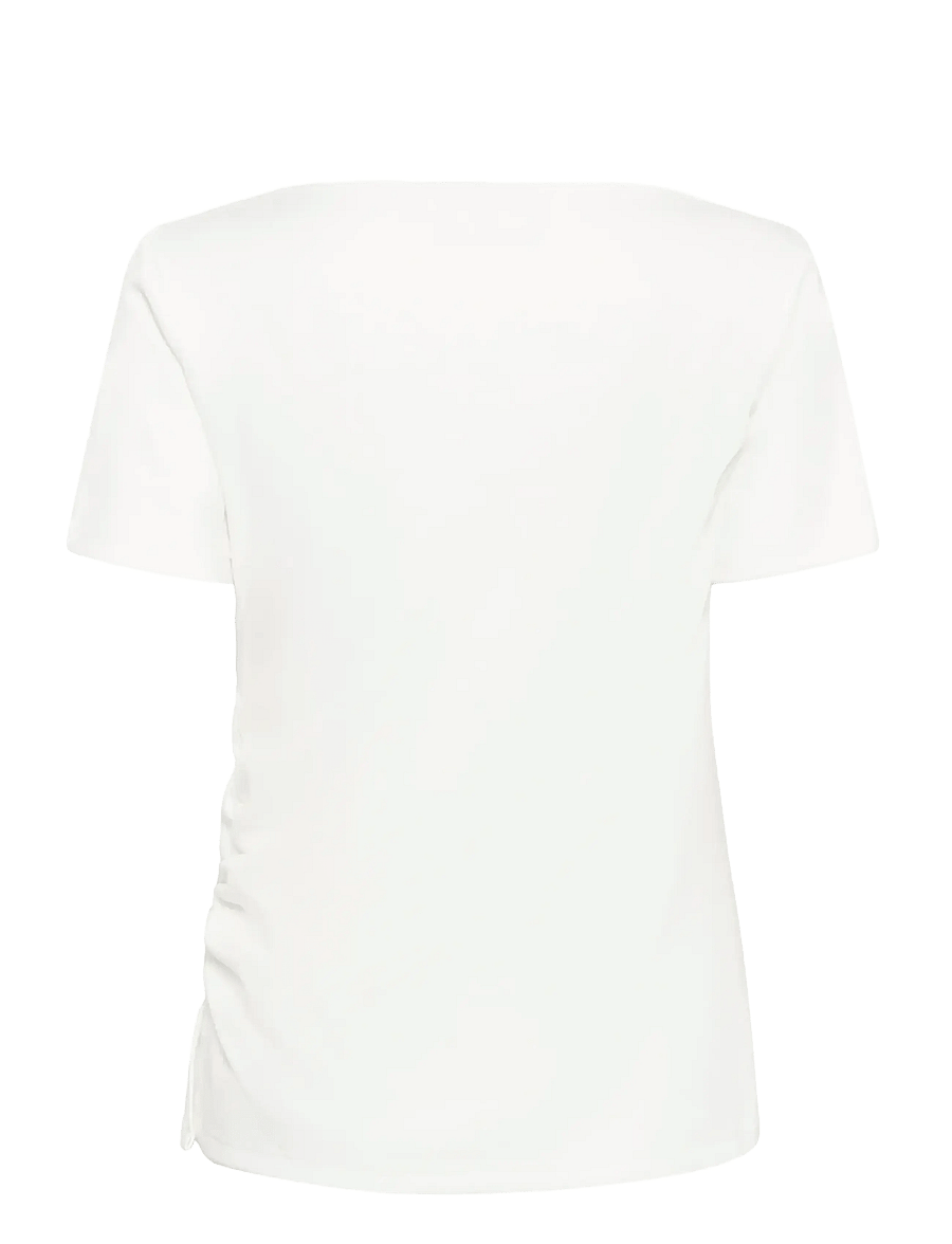 My Essential Wardrobe - MWHelle Asymmetric Tee - t-särgid - snow white - 1