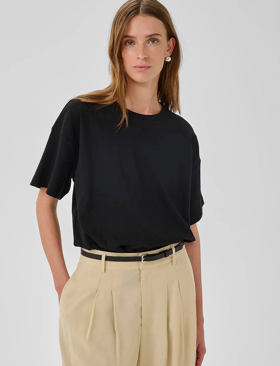 My Essential Wardrobe - MWApir Boxy Tee - t-shirts - black - 0