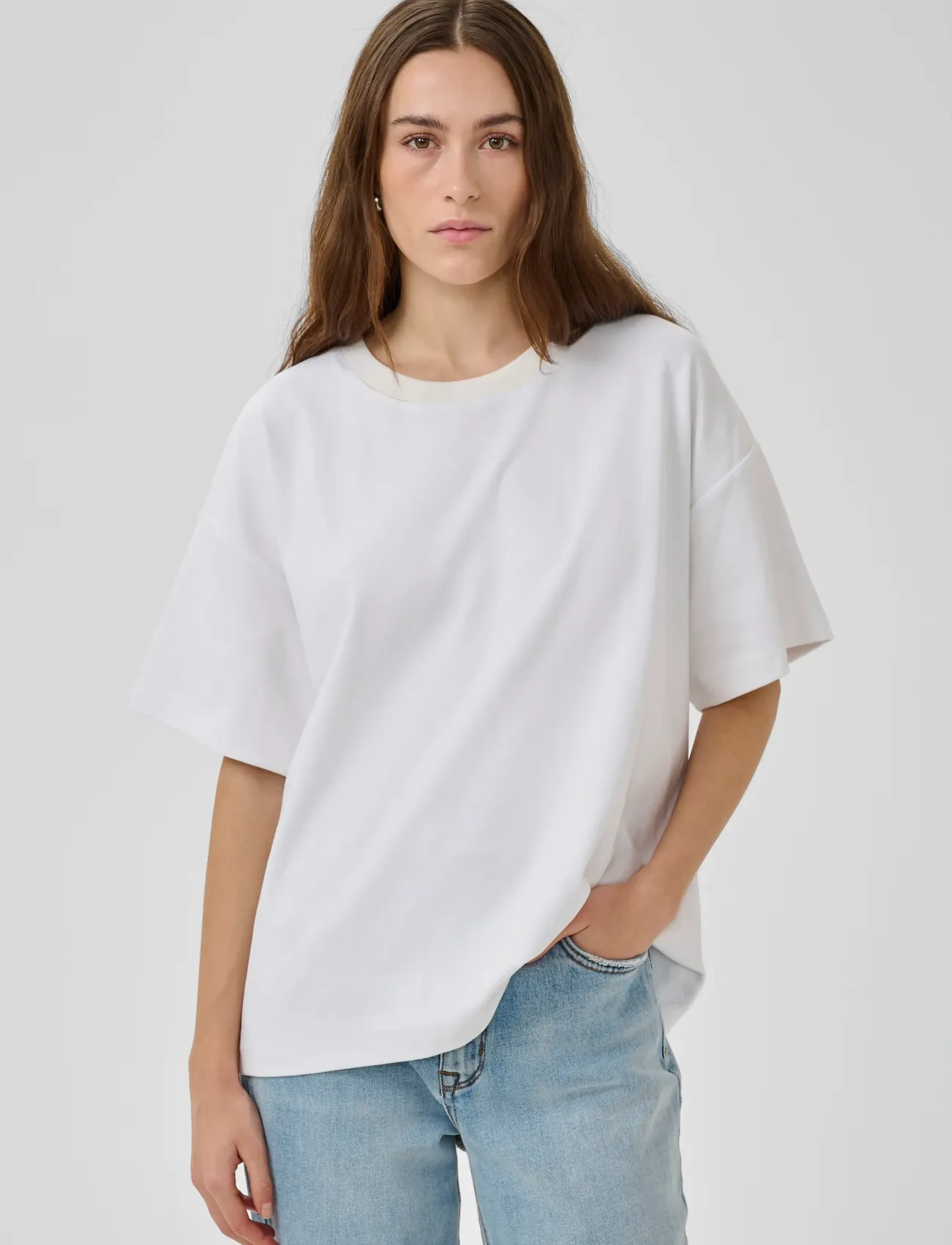 My Essential Wardrobe MWApir Boxy Tee - My Essential Wardrobe - SNOW WHITE / white