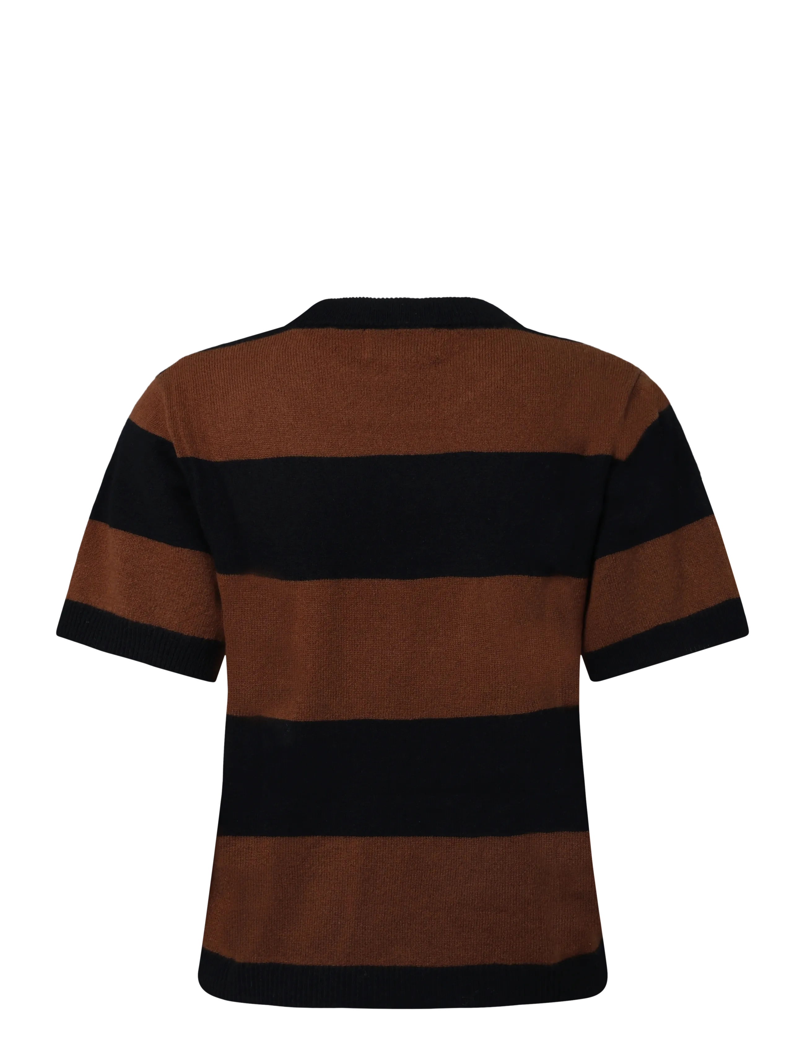 My Essential Wardrobe - MWJola Knit Pullover SS - stickade tröjor - bison w. black stripe - 1