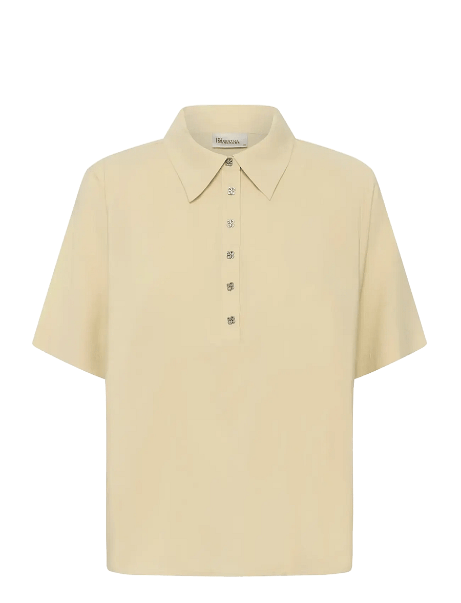 My Essential Wardrobe - MWMindy Polo Tee - polosärgid - brown rice - 1