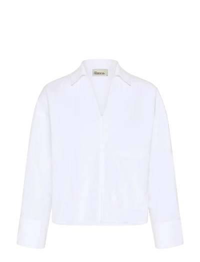 My Essential Wardrobe MWSunna Boxy Short Shirt - Langärmlige Hemden - BRIGHT WHITE / white