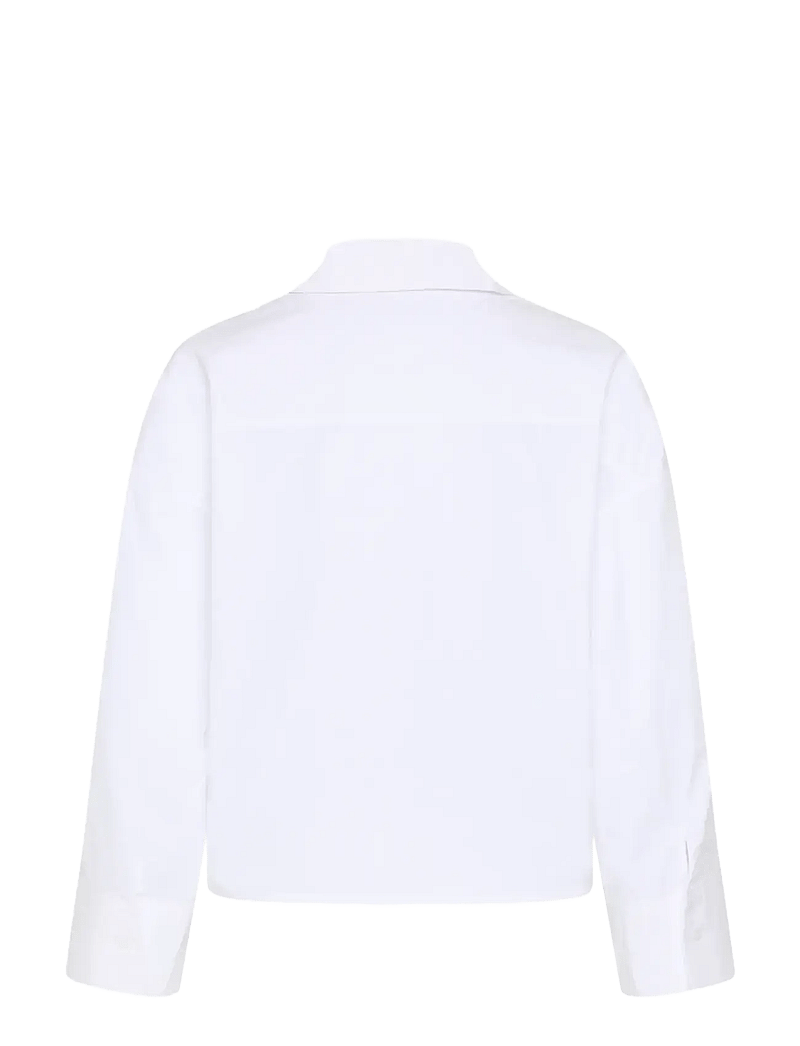 My Essential Wardrobe - MWSunna Boxy Short Shirt - langärmlige hemden - bright white - 2