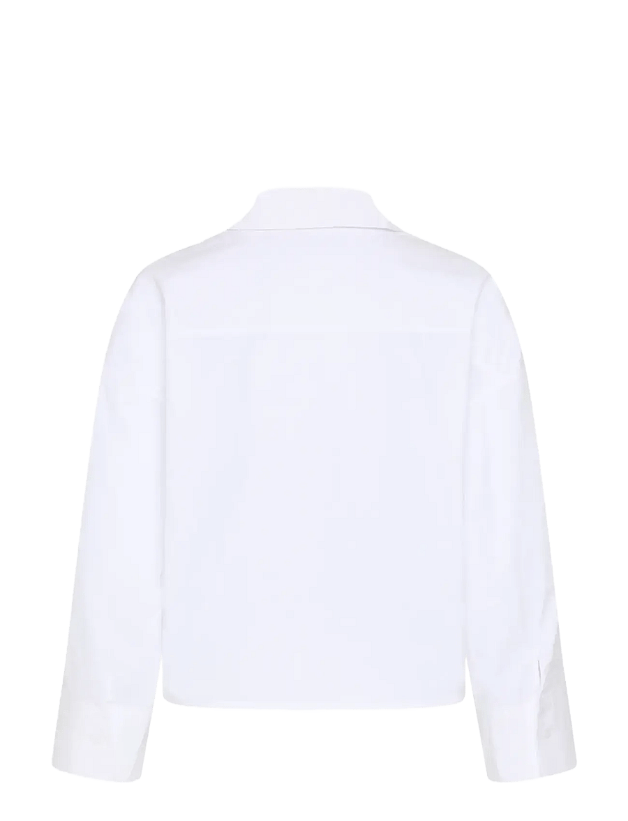 My Essential Wardrobe - MWSunna Boxy Short Shirt - langärmlige hemden - bright white - 2