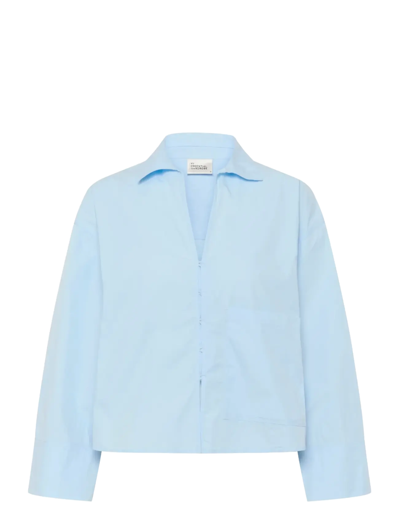 MY ESSENTIAL WARDROBE Mwsunna Boxy Kurz Shirt Blau - 44 - Damen