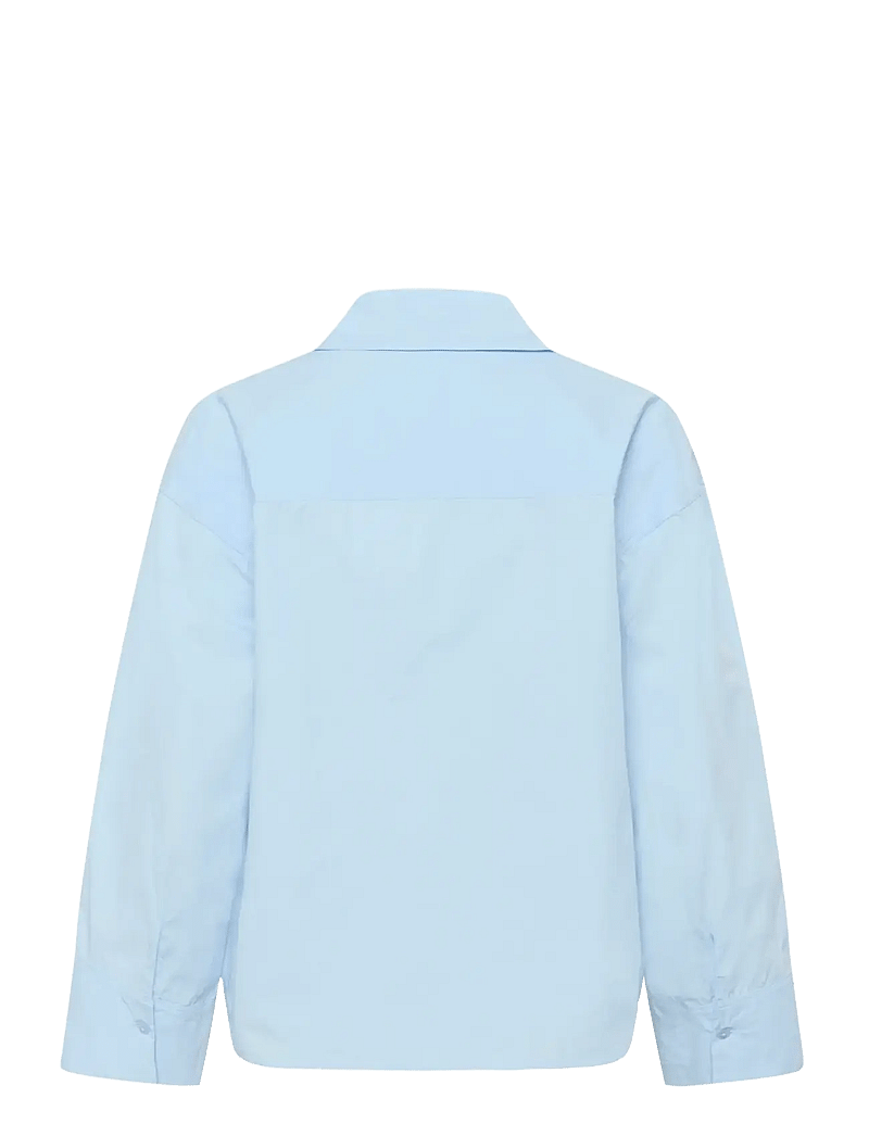 My Essential Wardrobe - MWSunna Boxy Short Shirt - langærmede skjorter - cashmere blue - 2