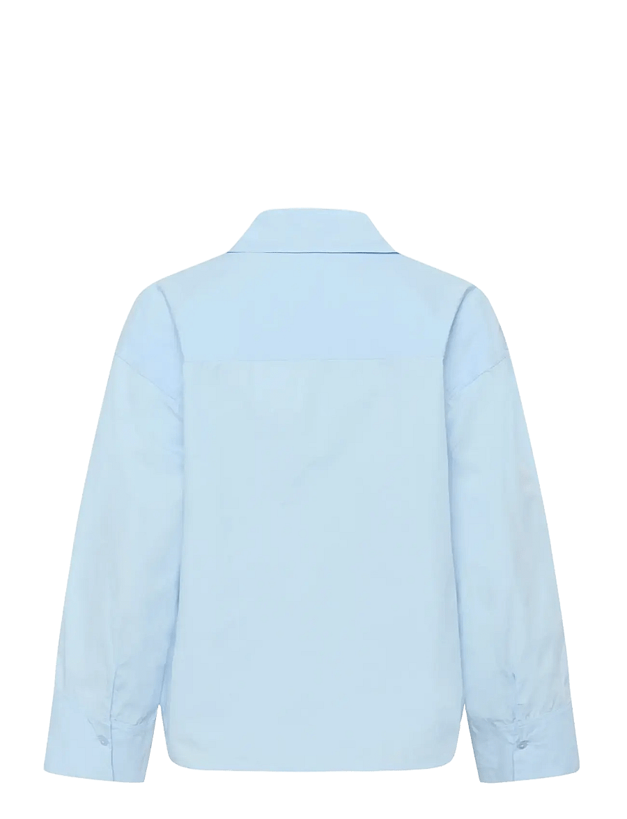 My Essential Wardrobe - MWSunna Boxy Short Shirt - langärmlige hemden - cashmere blue - 2