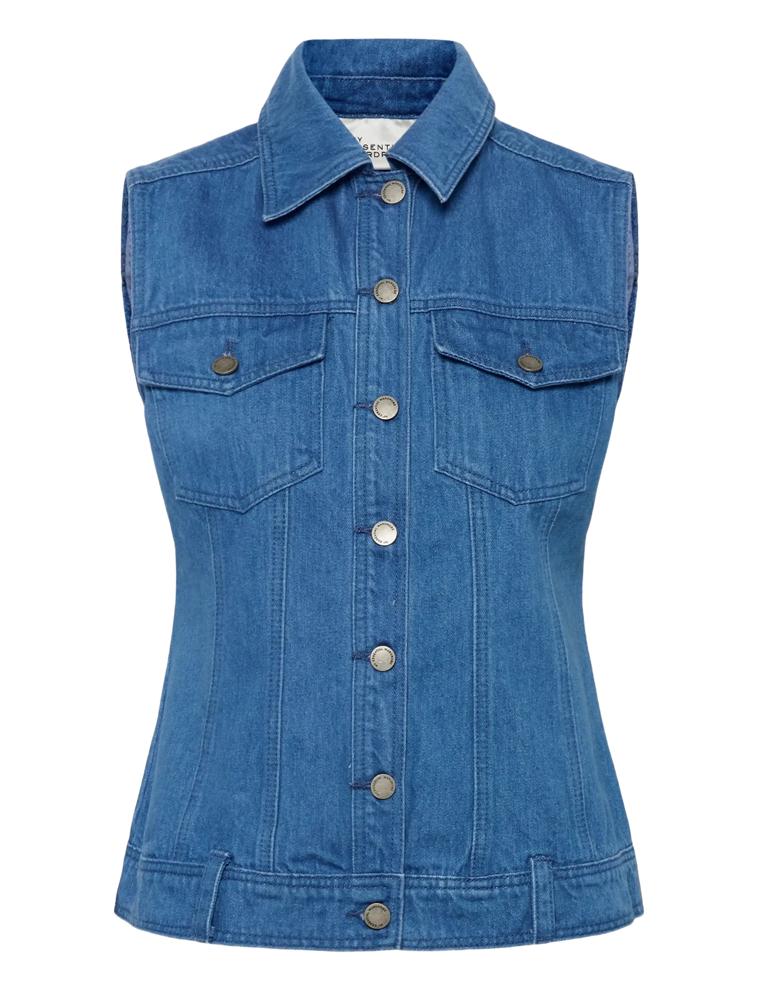 MY ESSENTIAL WARDROBE Mwsaka 180 Shaped Vest Blau - 36 - Damen