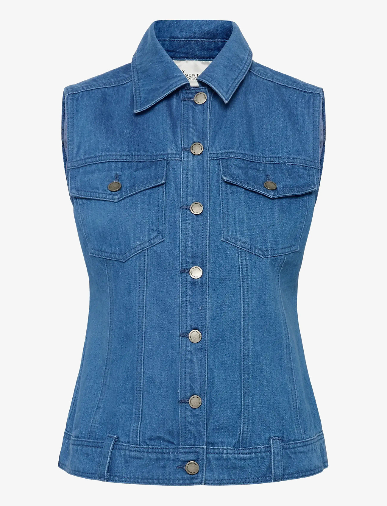 My Essential Wardrobe - MWSaka 180 Shaped Vest - denimveste - clear blue wash - 1
