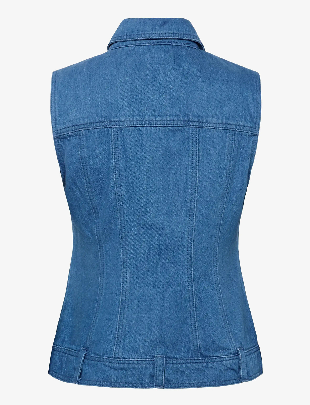 My Essential Wardrobe - MWSaka 180 Shaped Vest - denimveste - clear blue wash - 2