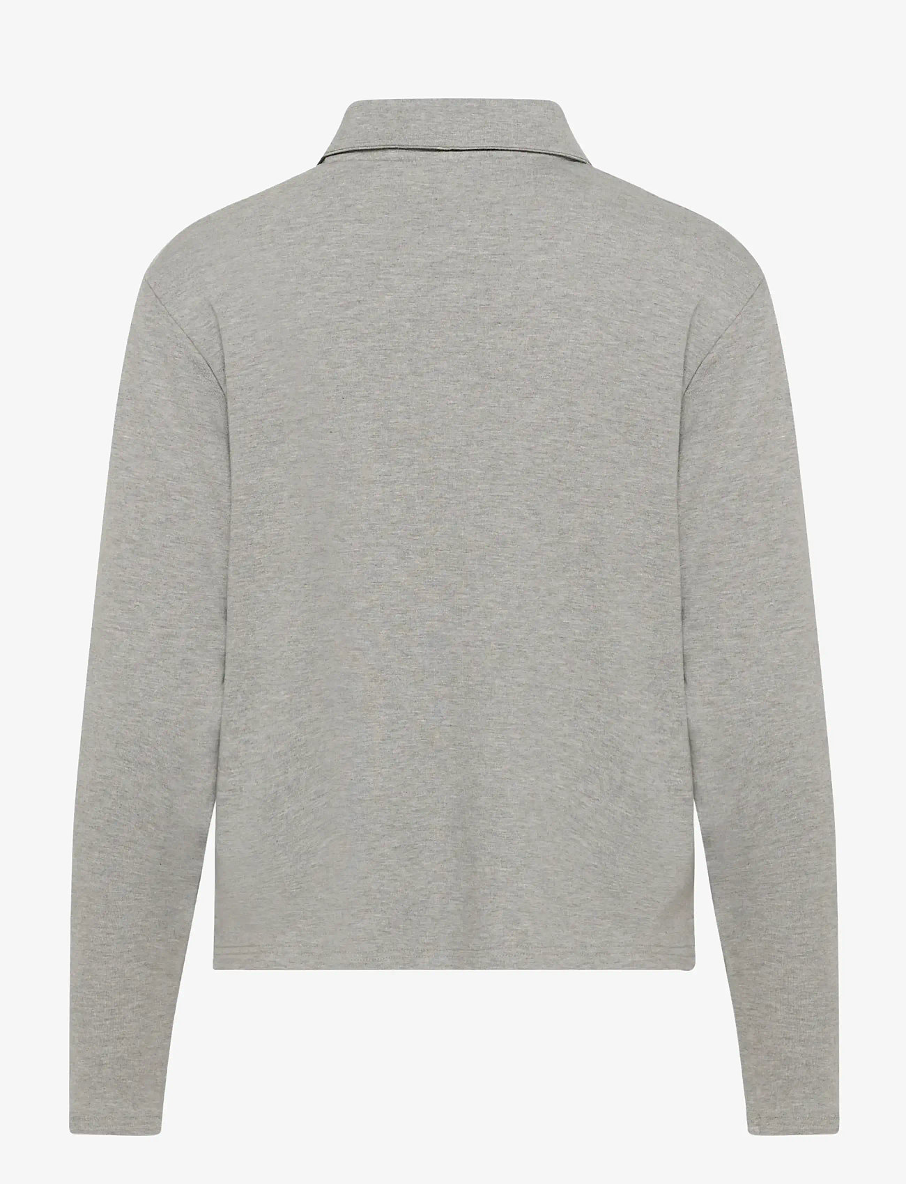 My Essential Wardrobe - MWNupti Polo Blouse - pikéer - light grey melange - 2