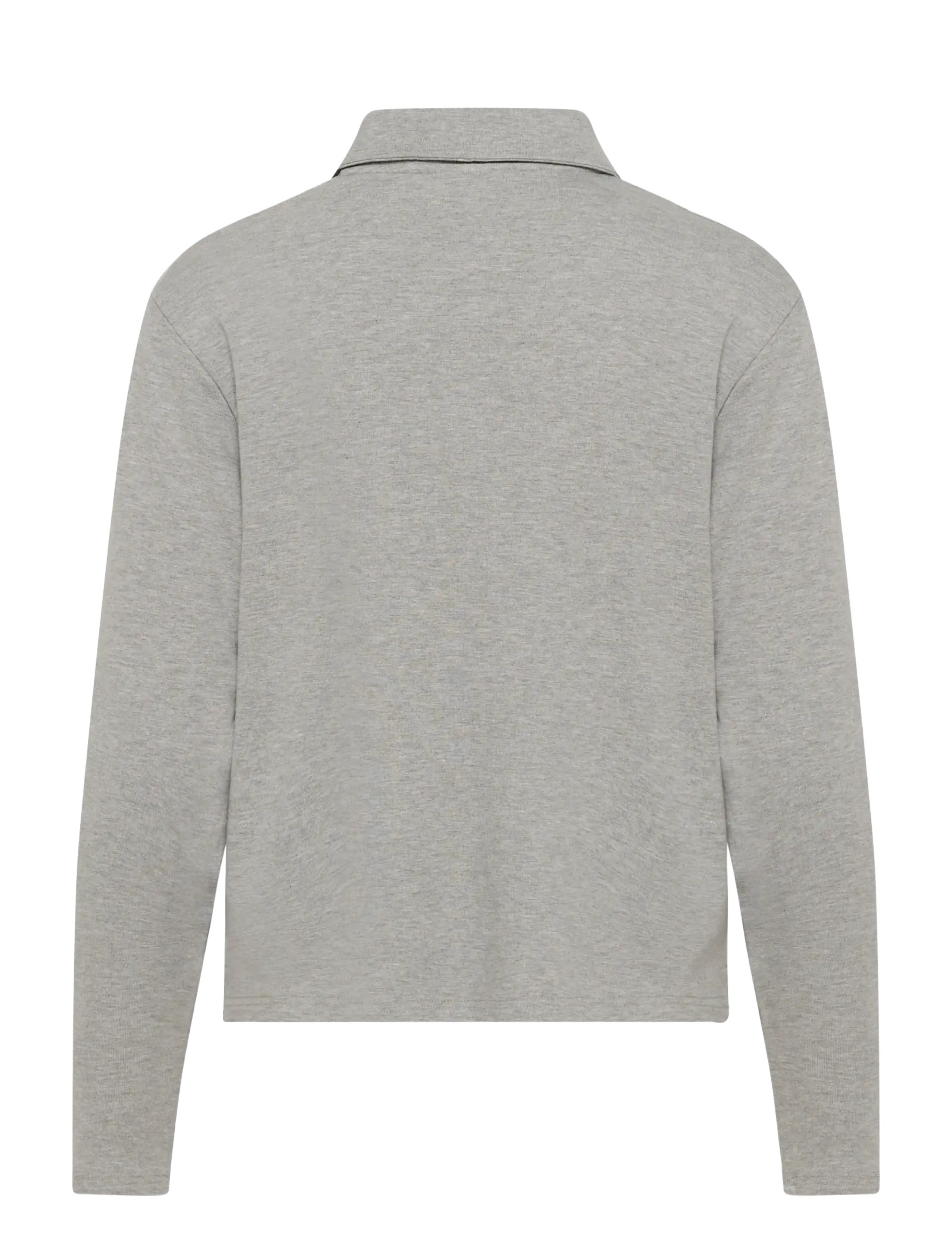 My Essential Wardrobe - MWNupti Polo Blouse - pikéer - light grey melange - 2