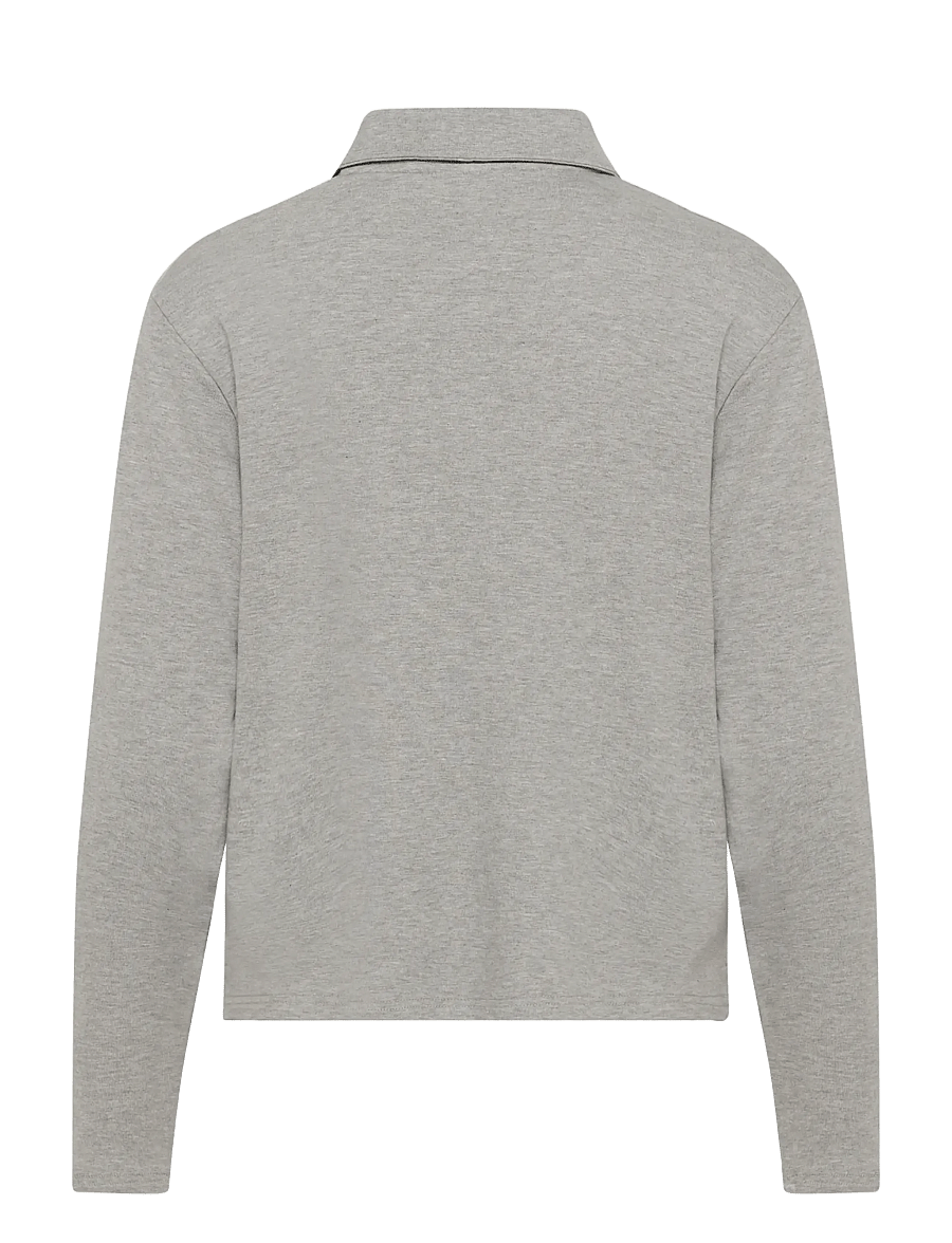 My Essential Wardrobe - MWNupti Polo Blouse - poloer - light grey melange - 2