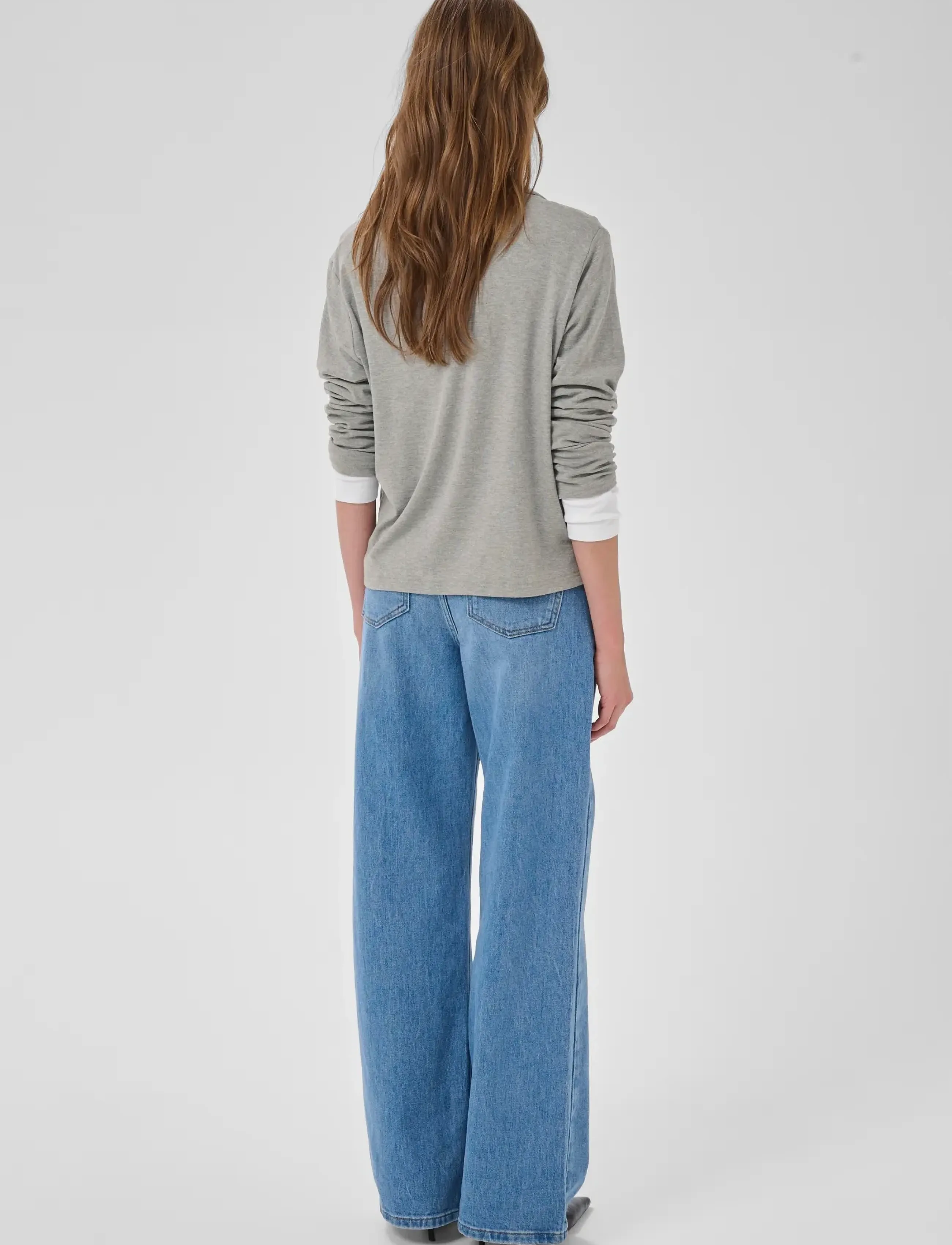 My Essential Wardrobe - MWNupti Polo Blouse - pikéer - light grey melange - 4
