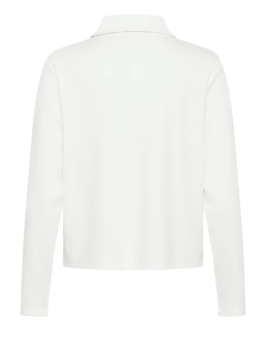 My Essential Wardrobe - MWNupti Polo Blouse - poloshirts - snow white - 2