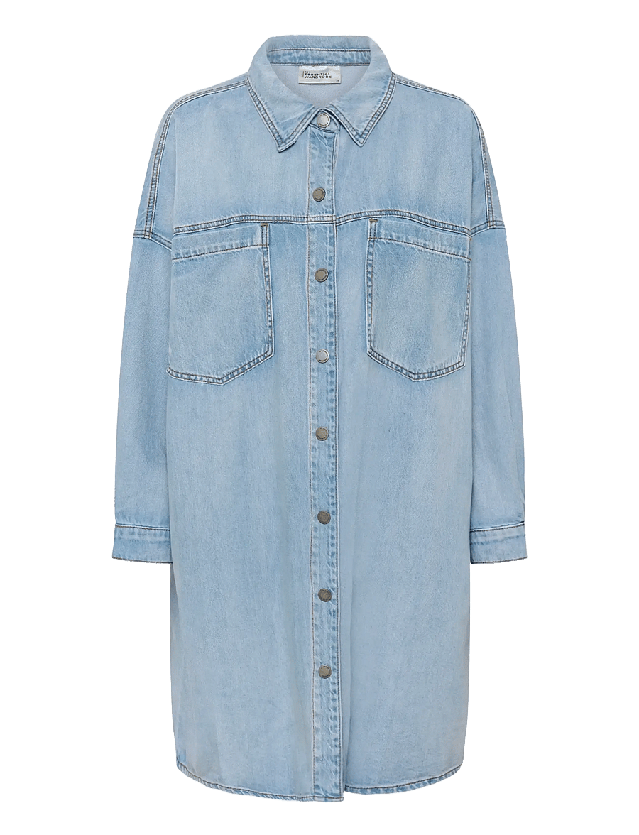 My Essential Wardrobe - MWHilma 171 OS Shirtdress - robes en jeans - light blue wash - 1