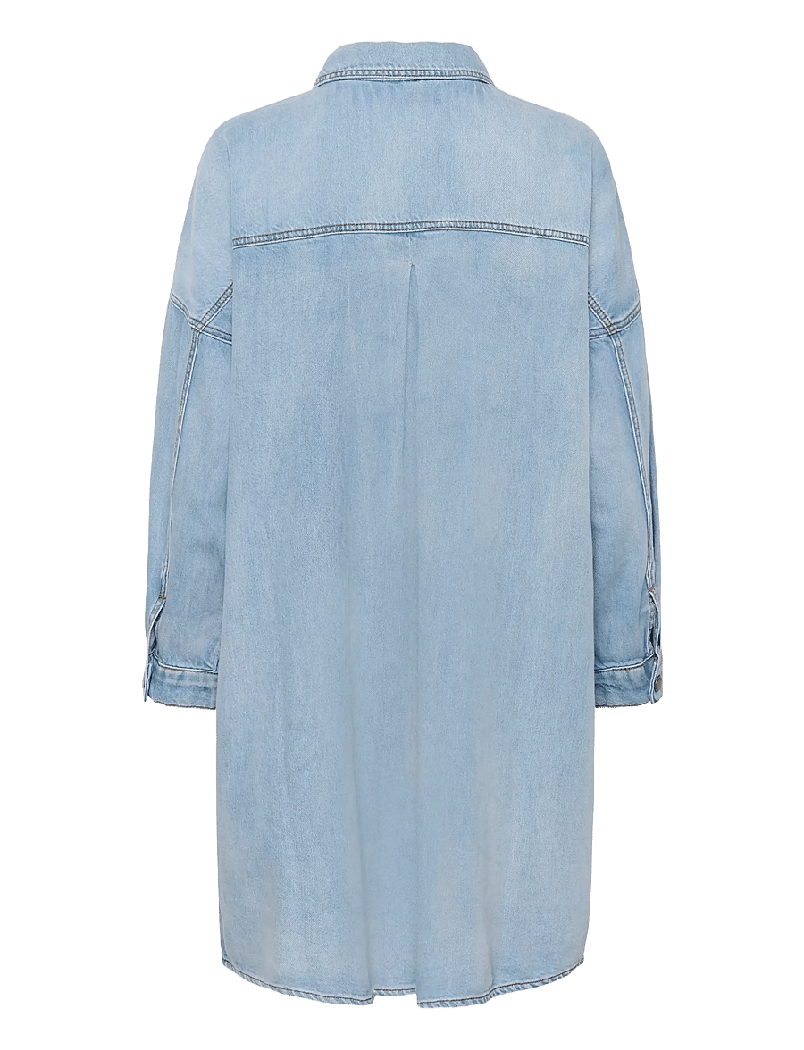 My Essential Wardrobe - MWHilma 171 OS Shirtdress - robes en jeans - light blue wash - 2