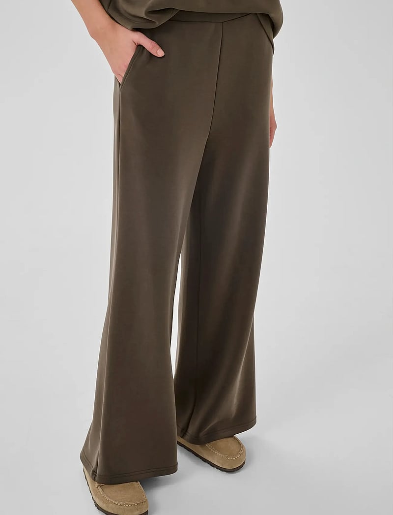My Essential Wardrobe - MWHelle Wide Pant - hosen mit weitem bein - major brown - 0