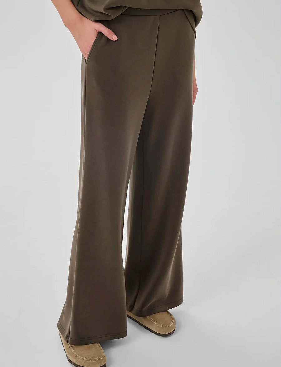 My Essential Wardrobe - MWHelle Wide Pant - wide leg trousers - major brown - 0