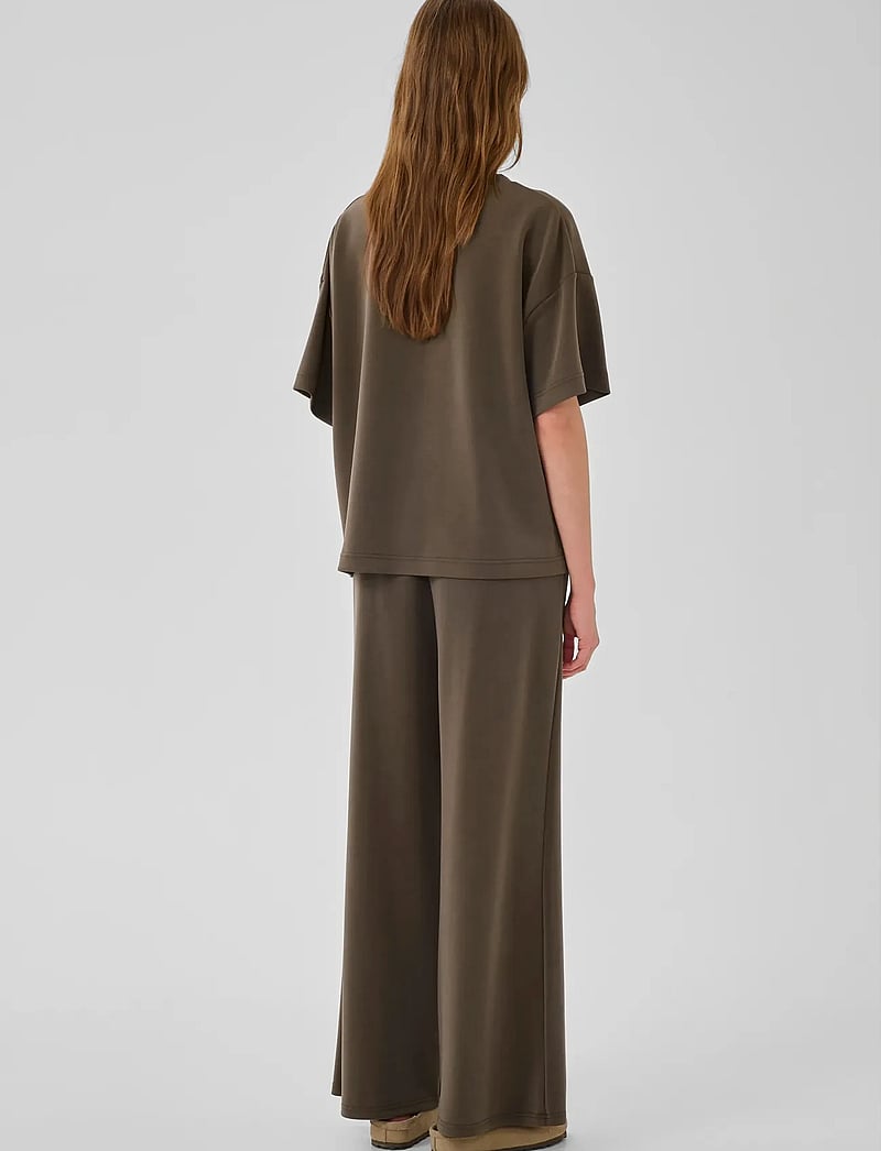 My Essential Wardrobe - MWHelle Wide Pant - hosen mit weitem bein - major brown - 4