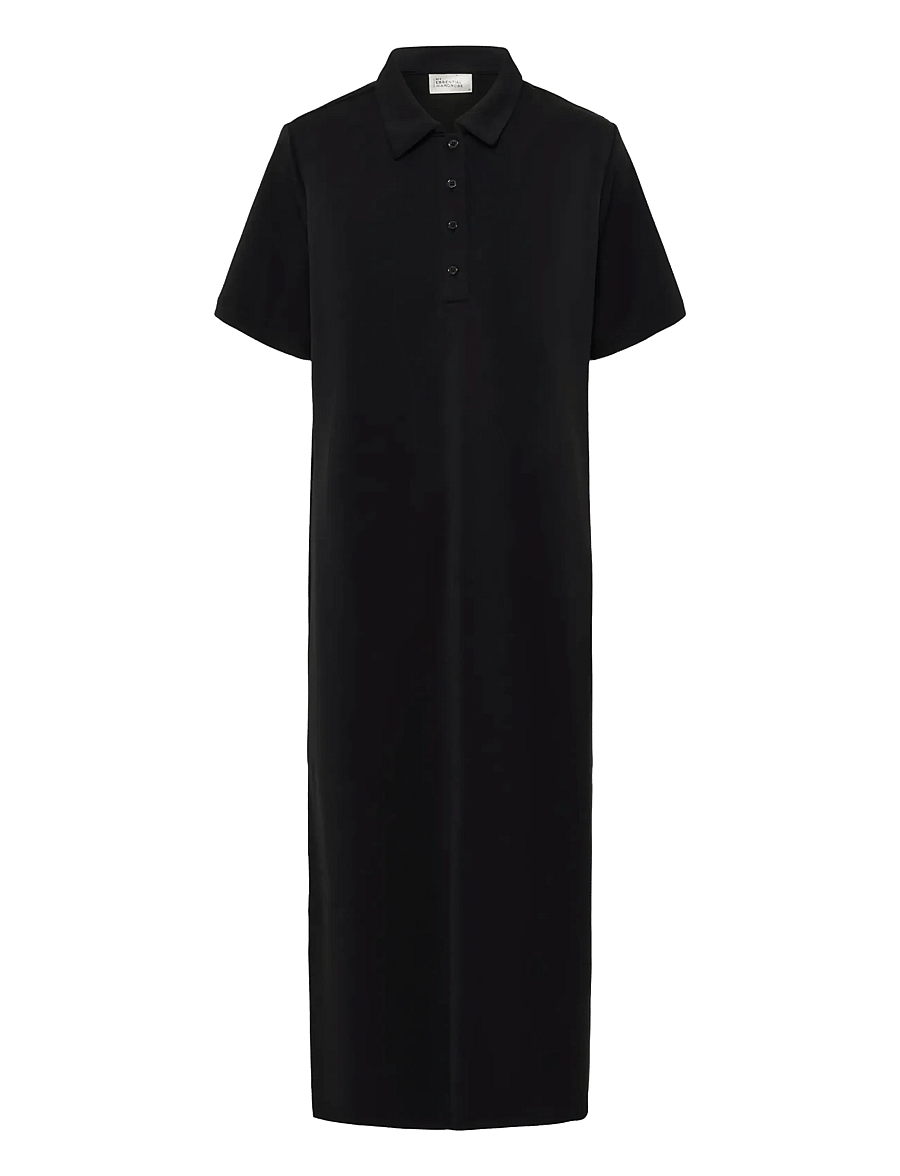 My Essential Wardrobe - MWHelle Polo Long Dress - skjortekjoler - black - 1