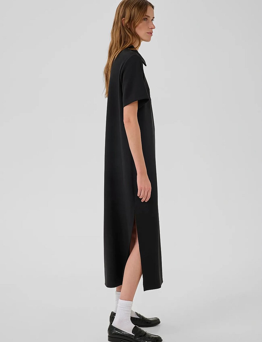 My Essential Wardrobe - MWHelle Polo Long Dress - skjortekjoler - black - 5