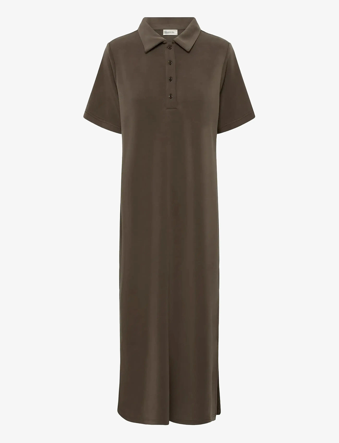 My Essential Wardrobe - MWHelle Polo Long Dress - hemdkleider - major brown - 1