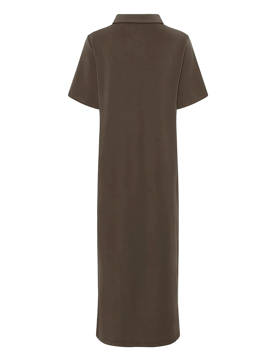 My Essential Wardrobe - MWHelle Polo Long Dress - särkkleidid - major brown - 2