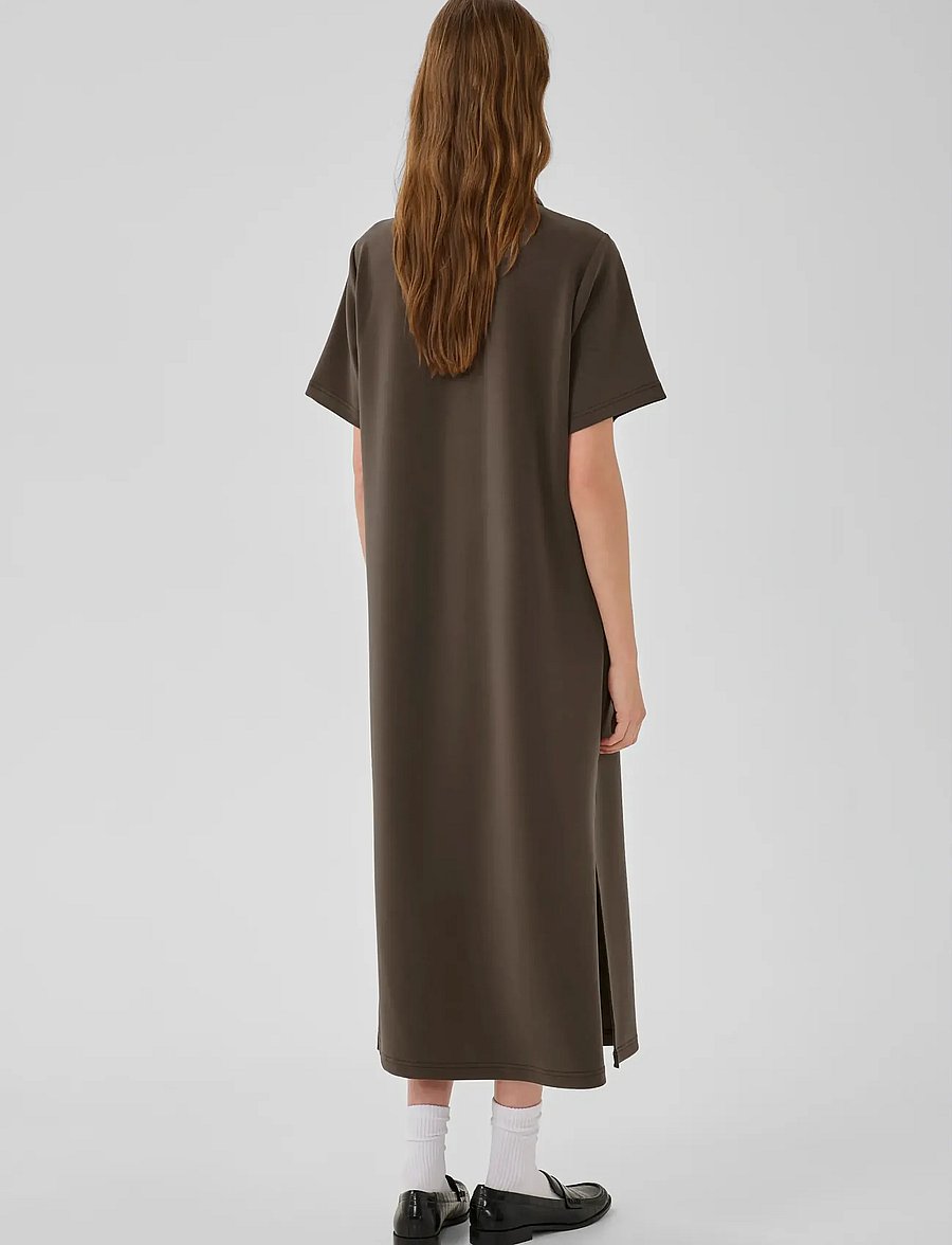 My Essential Wardrobe - MWHelle Polo Long Dress - särkkleidid - major brown - 3