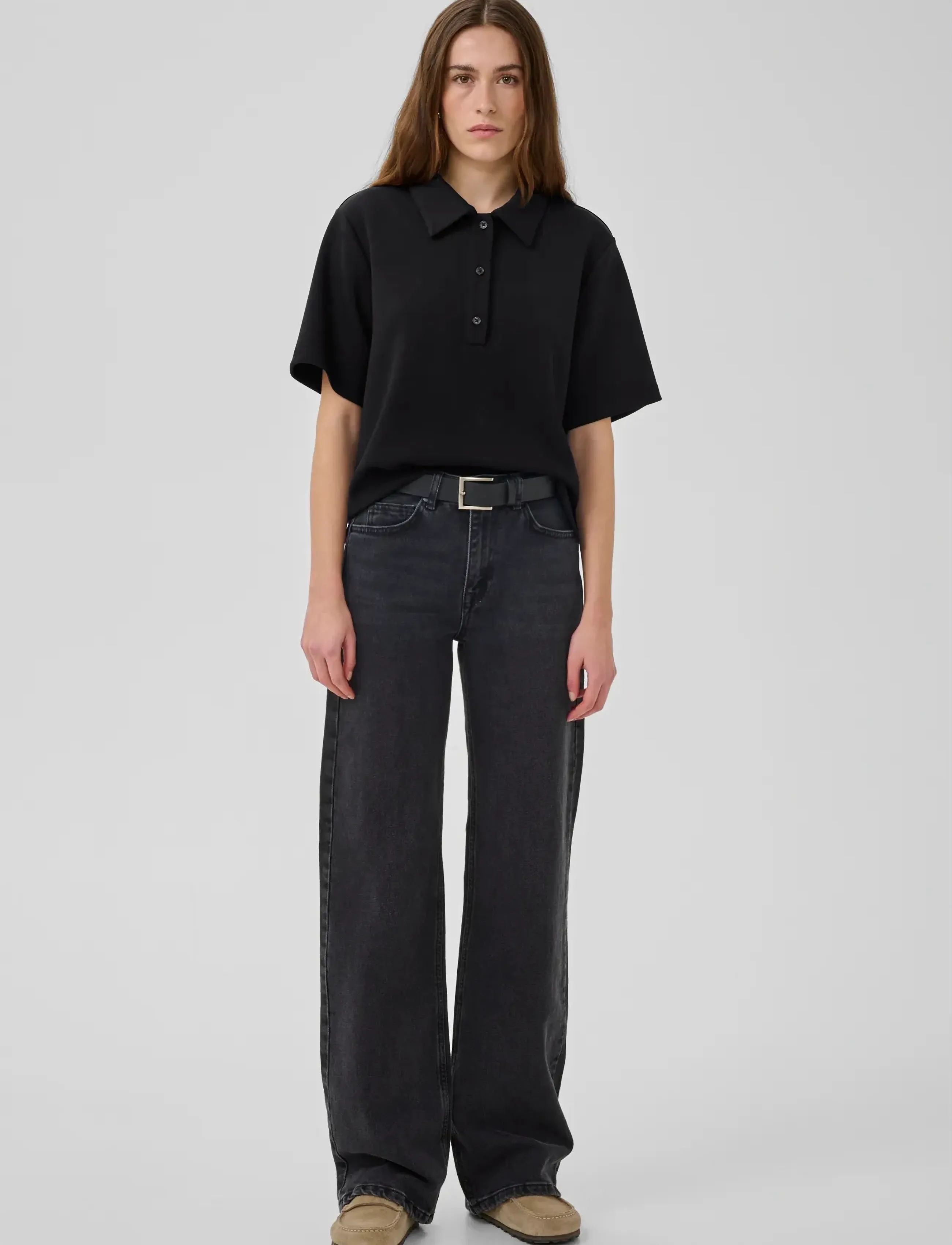 My Essential Wardrobe - MWHelle Polo Tee - polo shirts - black - 3