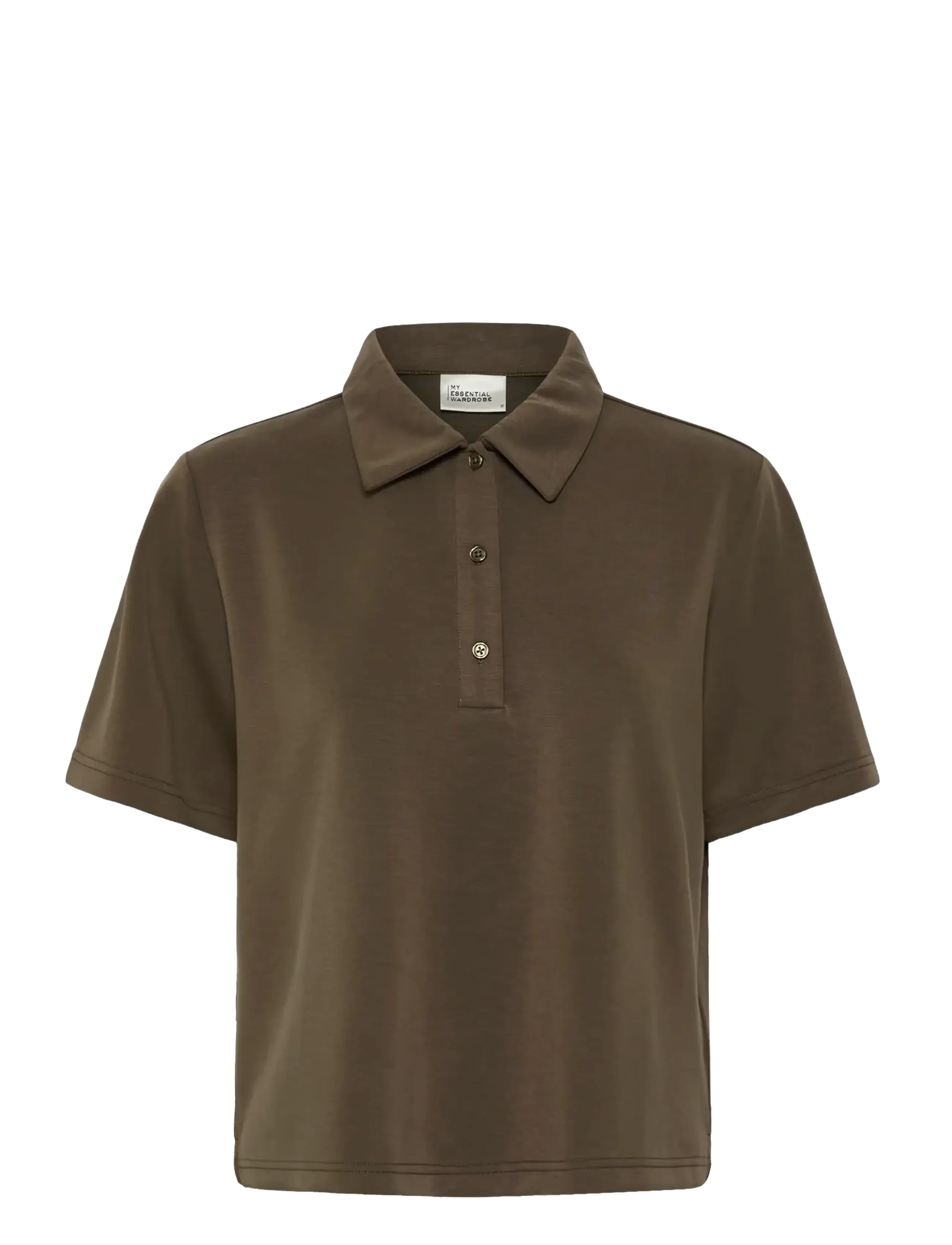 MY ESSENTIAL WARDROBE Mwhelle Polo Tee Braun - L - Damen