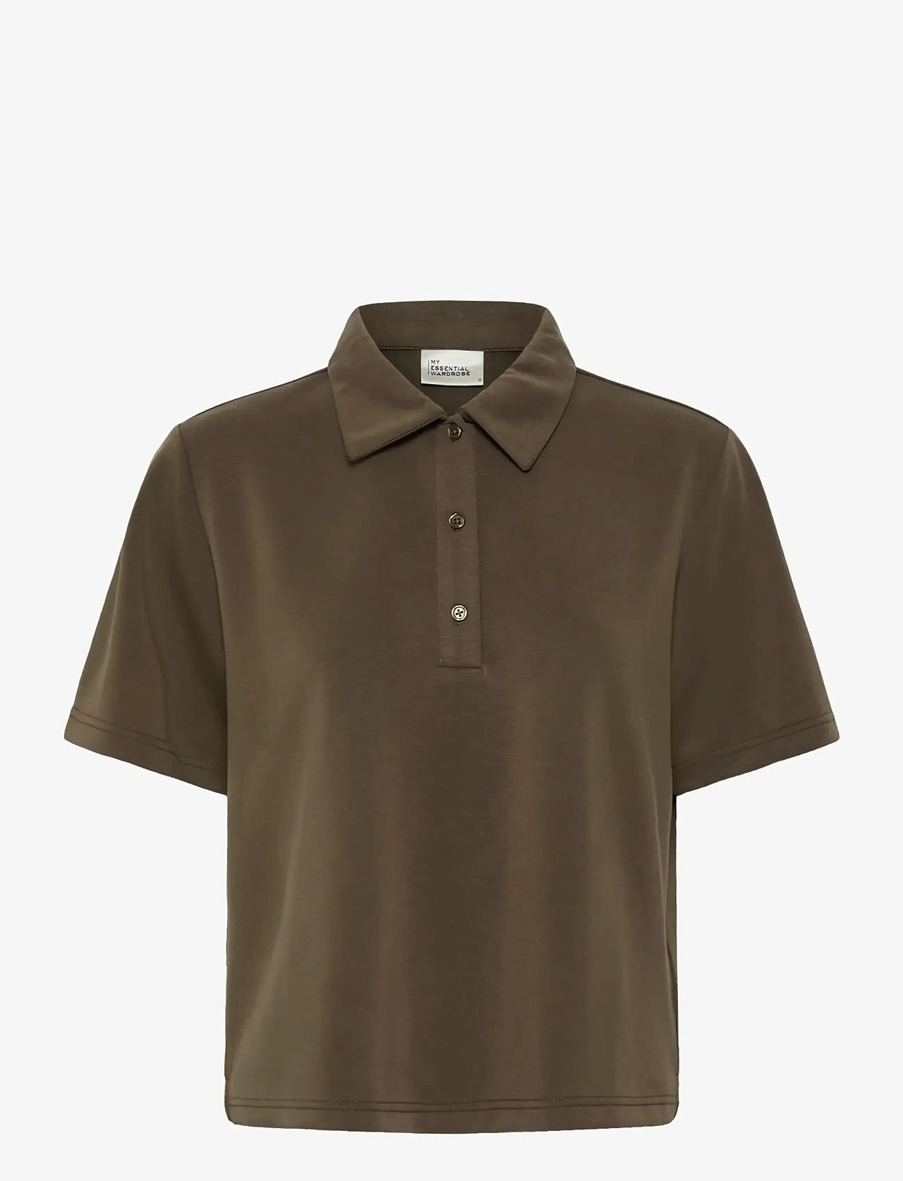My Essential Wardrobe - MWHelle Polo Tee - polo shirts - major brown - 0