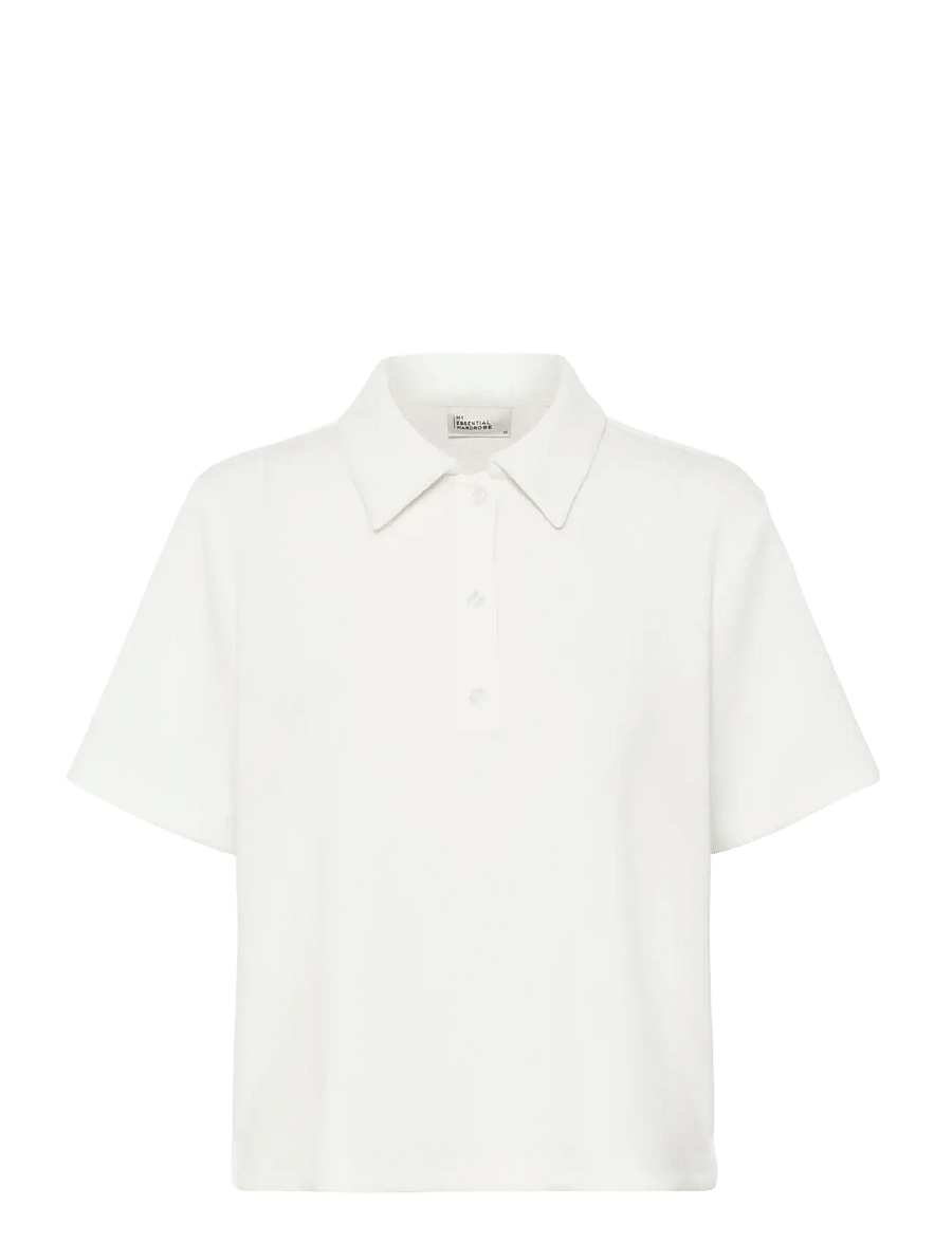 My Essential Wardrobe - MWHelle Polo Tee - polo shirts - snow white - 1