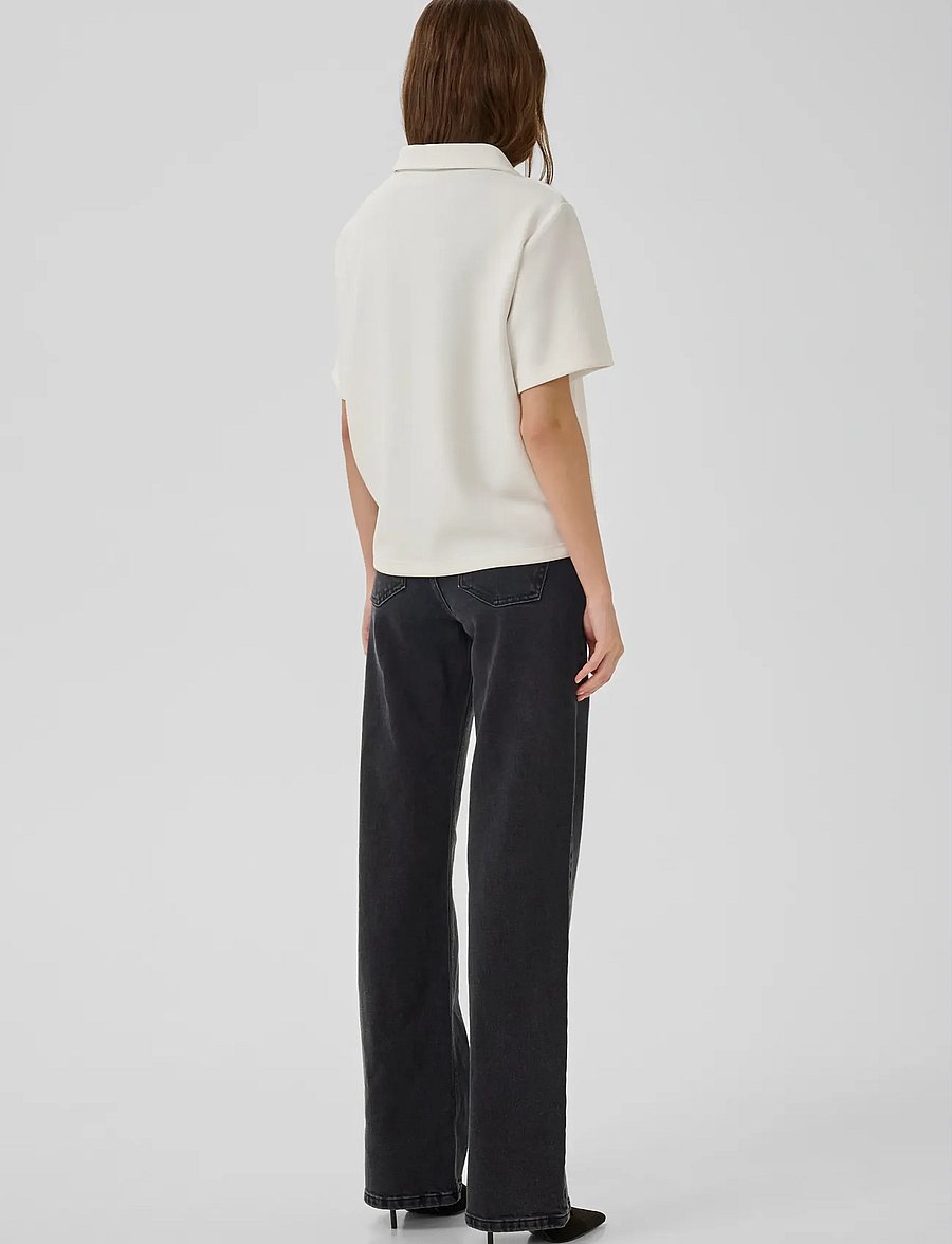 My Essential Wardrobe - MWHelle Polo Tee - polo shirts - snow white - 4