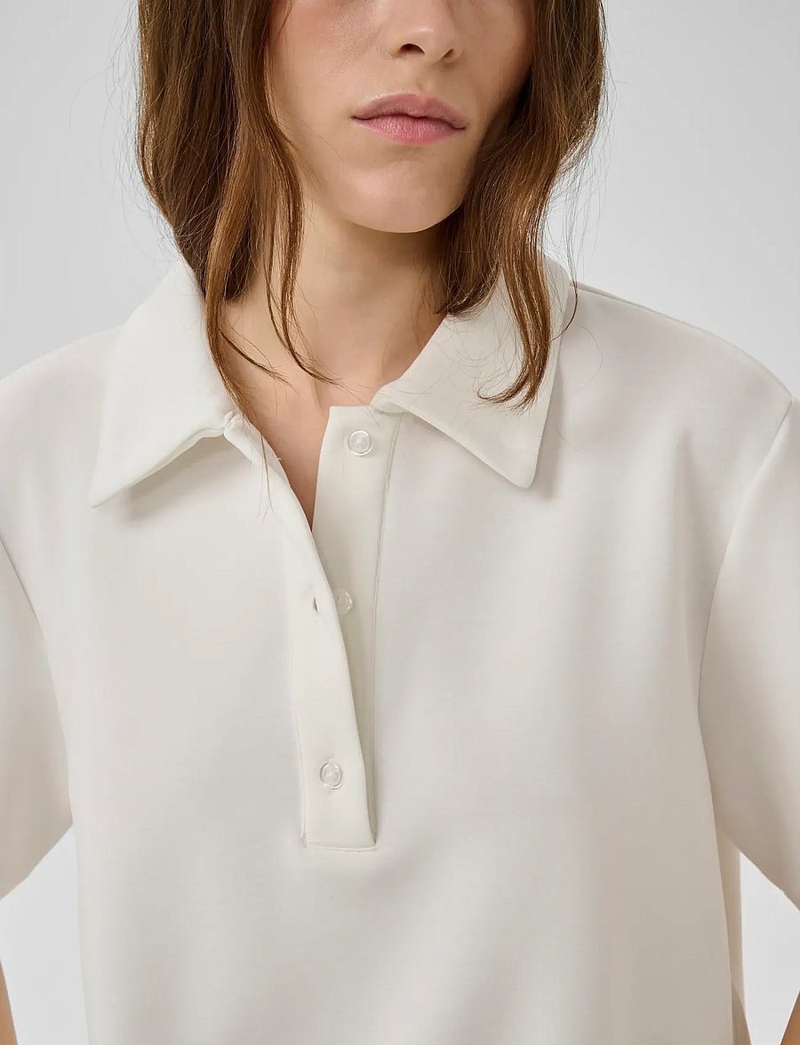 My Essential Wardrobe - MWHelle Polo Tee - polo shirts - snow white - 5
