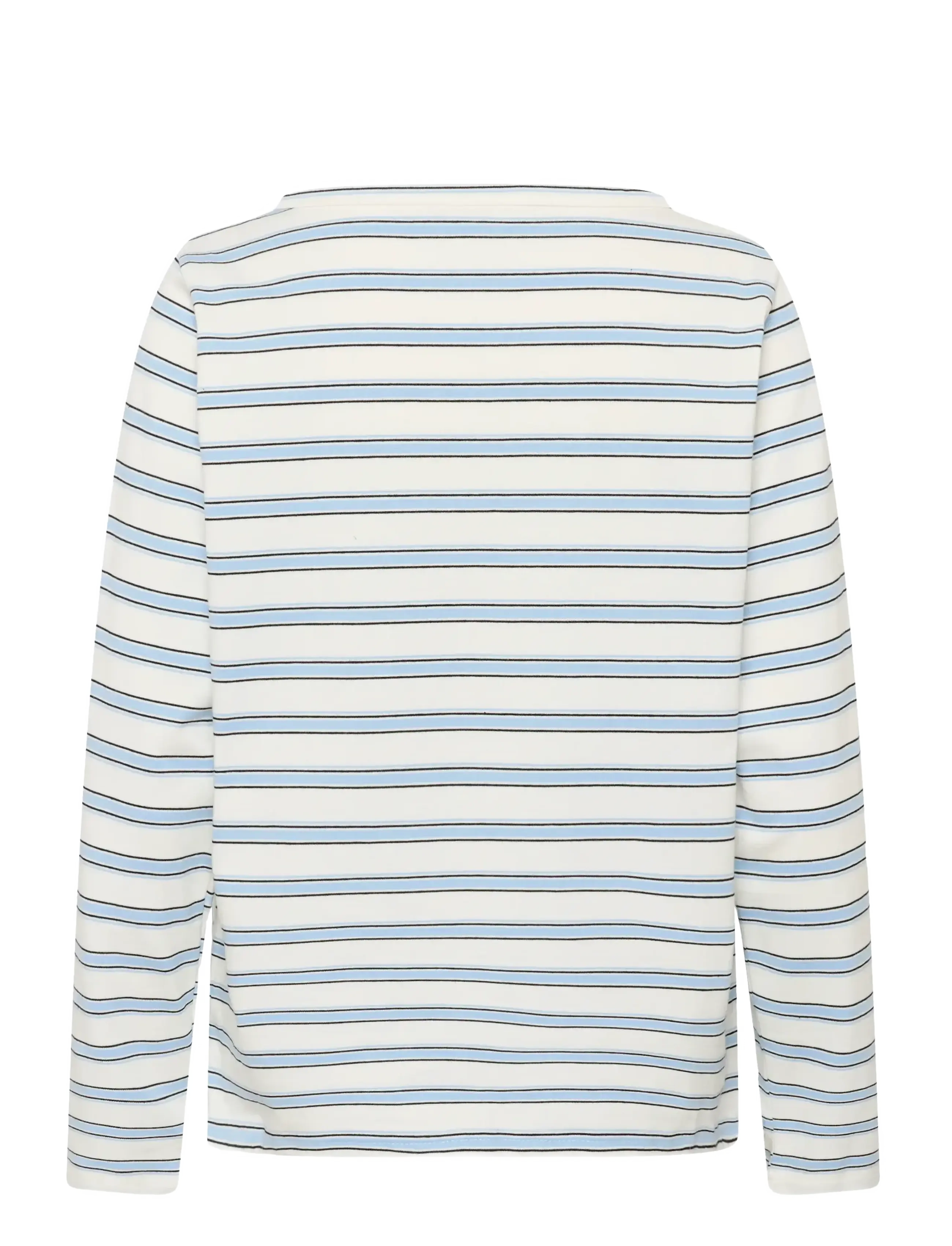 My Essential Wardrobe - MWAsla Boatneck Blouse - langerma toppar - snow white striped - 2