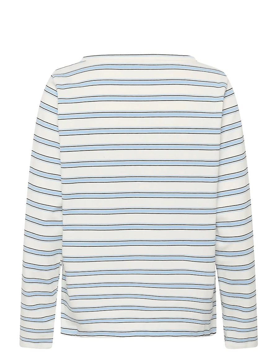 My Essential Wardrobe - MWAsla Boatneck Blouse - langærmede toppe - snow white striped - 2