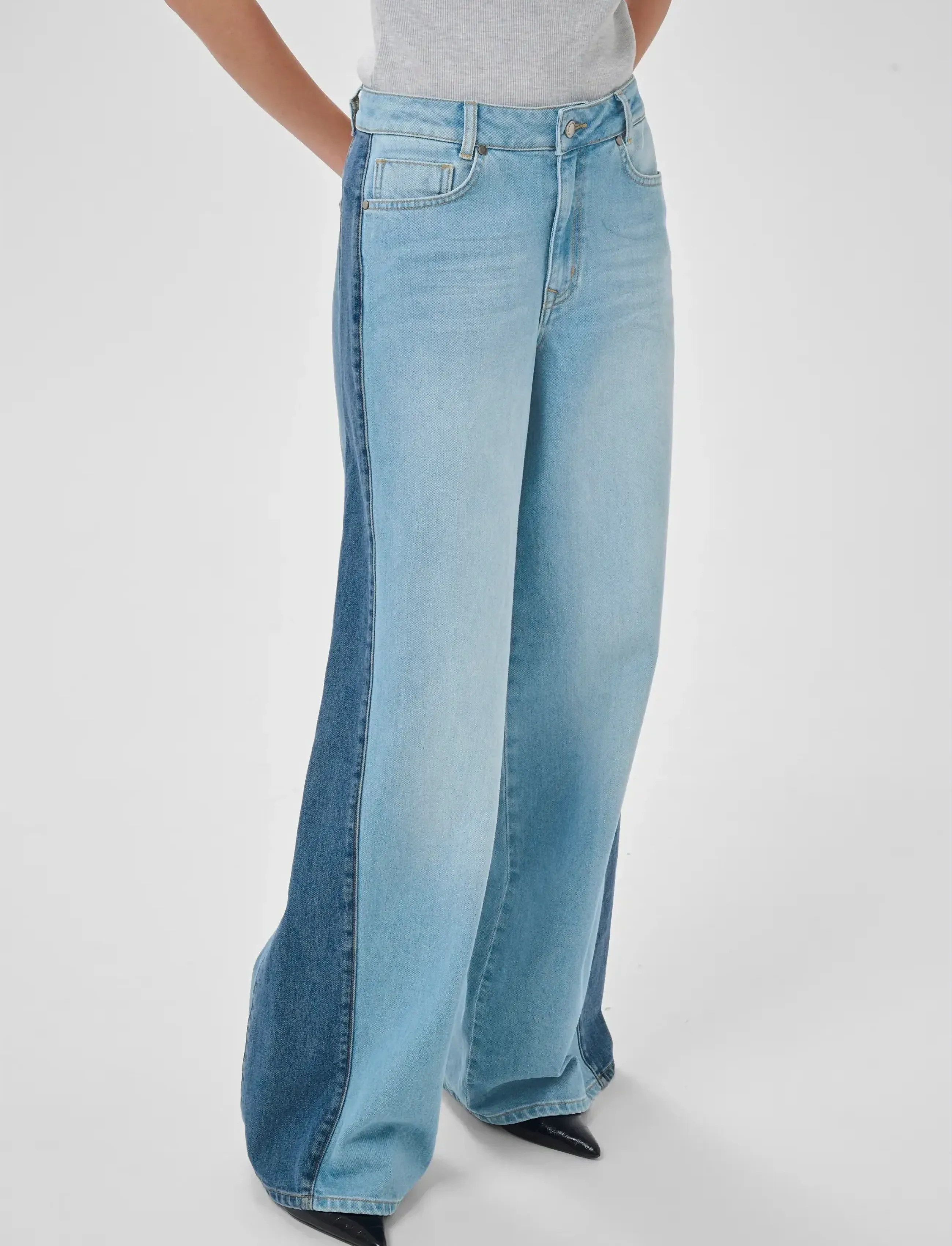 My Essential Wardrobe MWLise 139 High Mix X-Wide - Tøj - LIGHT BLUE/ BLUE WASH / blue