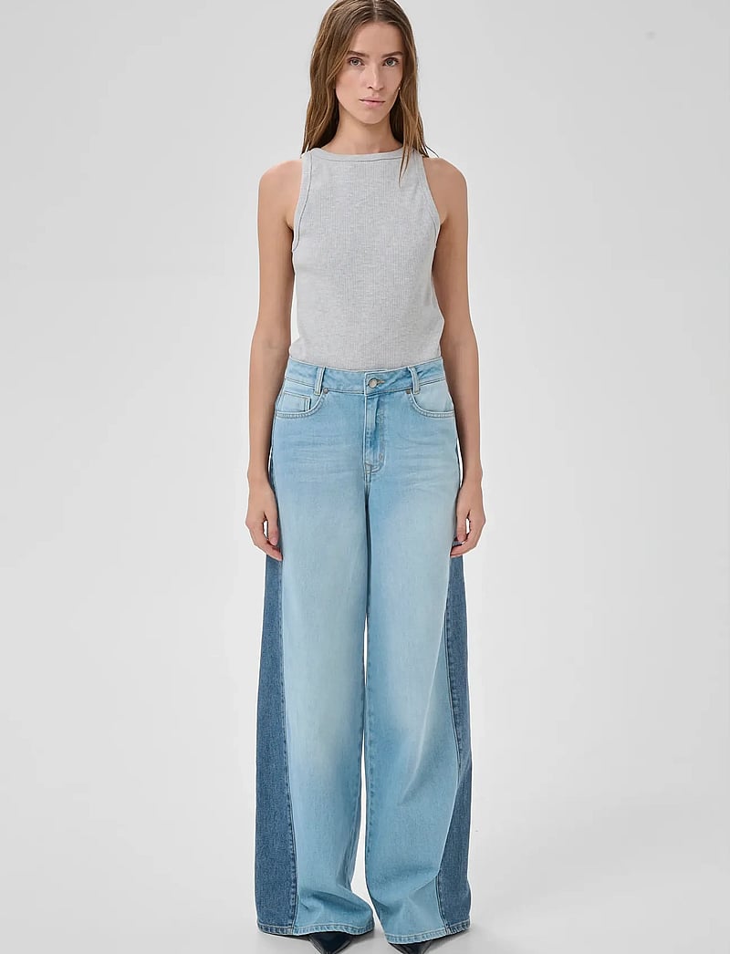 My Essential Wardrobe - MWLise 139 High Mix X-Wide - hosen mit weitem bein - light blue/ blue wash - 3