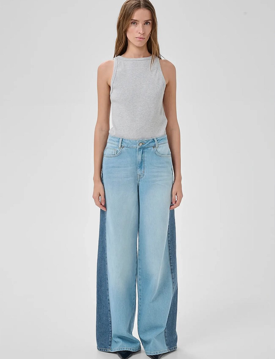 My Essential Wardrobe - MWLise 139 High Mix X-Wide - hosen mit weitem bein - light blue/ blue wash - 3