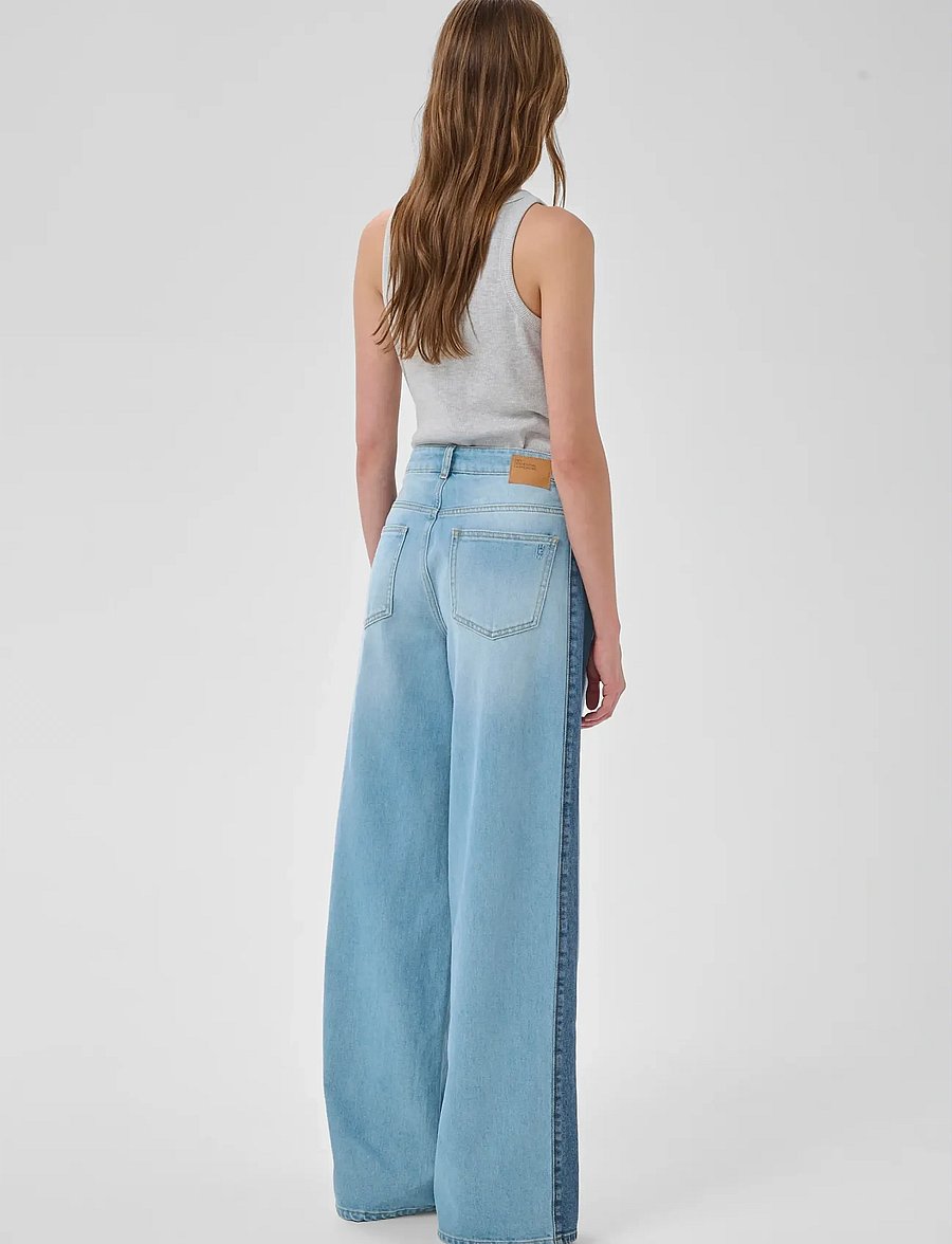 My Essential Wardrobe - MWLise 139 High Mix X-Wide - hosen mit weitem bein - light blue/ blue wash - 4