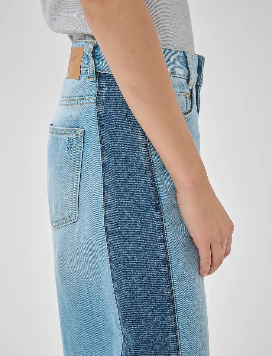 My Essential Wardrobe - MWLise 139 High Mix X-Wide - hosen mit weitem bein - light blue/ blue wash - 5