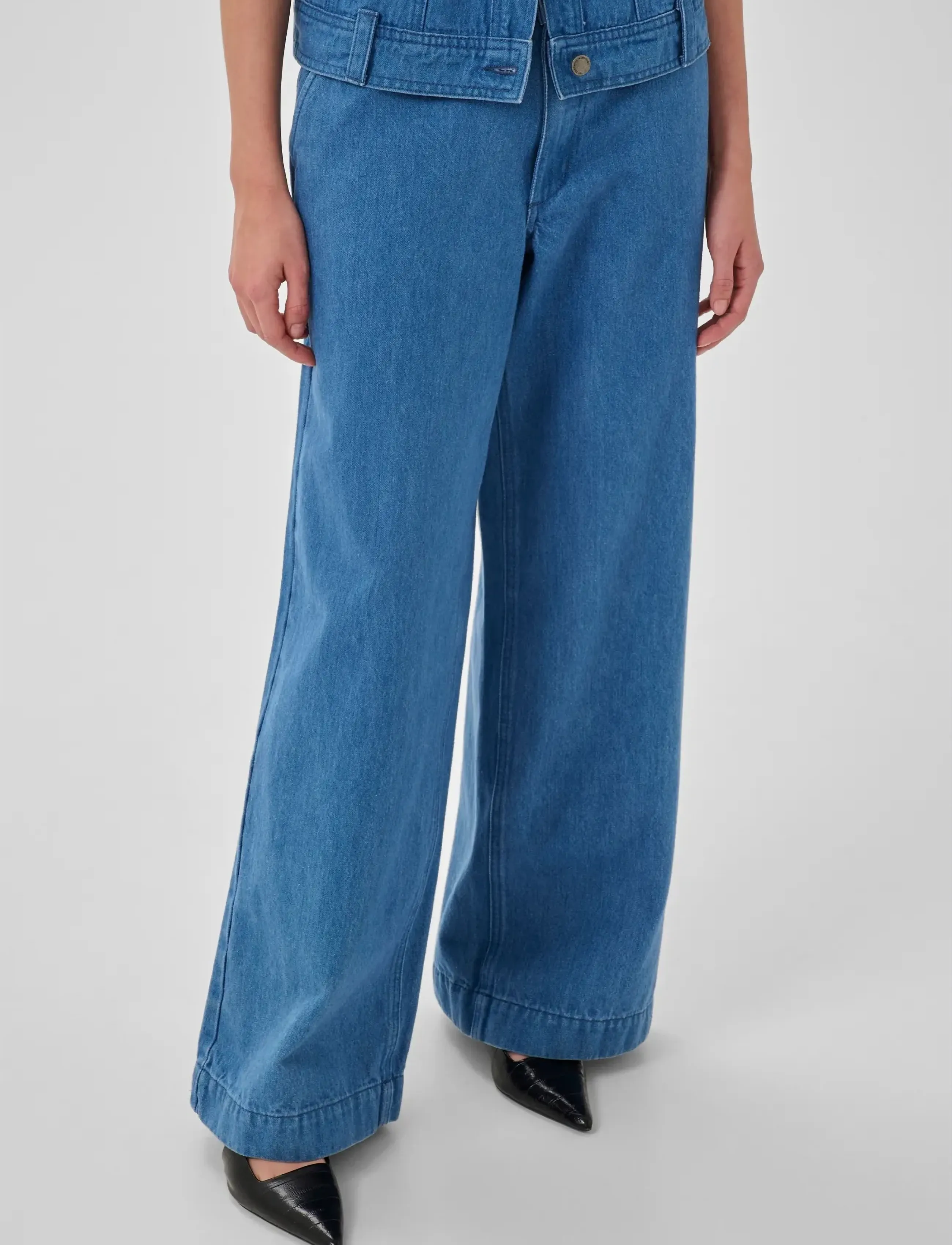 My Essential Wardrobe - MWTessa 180 Mid X-Wide - wide leg jeans - clear blue wash - 0