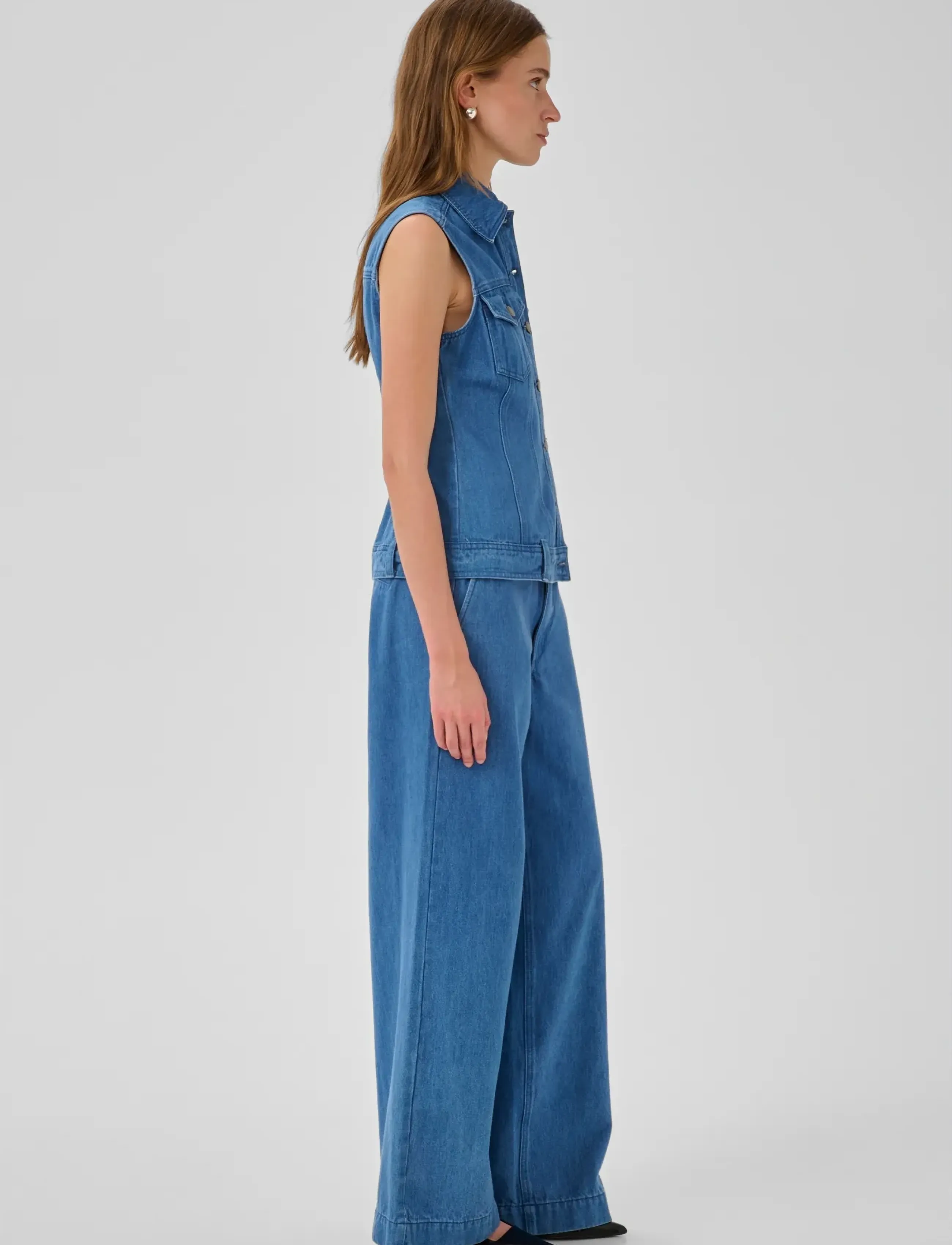 My Essential Wardrobe Mwtessa 180 Mid X-Wide vida jeans dam – bild 5