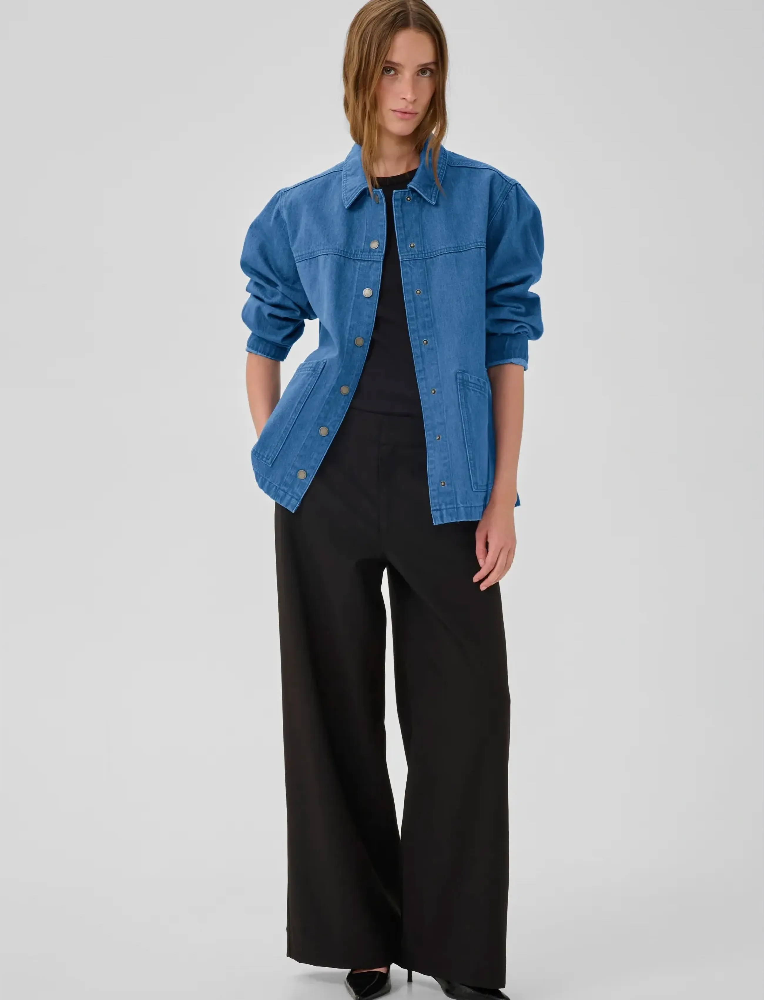 My Essential Wardrobe - MWMola 180 Boxy Jacket - clear blue wash - 3