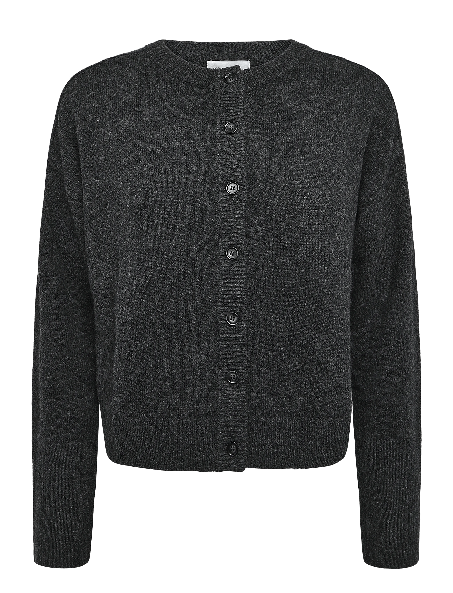 My Essential Wardrobe - 13 THE KNIT CARDIGAN - strickjacken - dark grey melange - 0