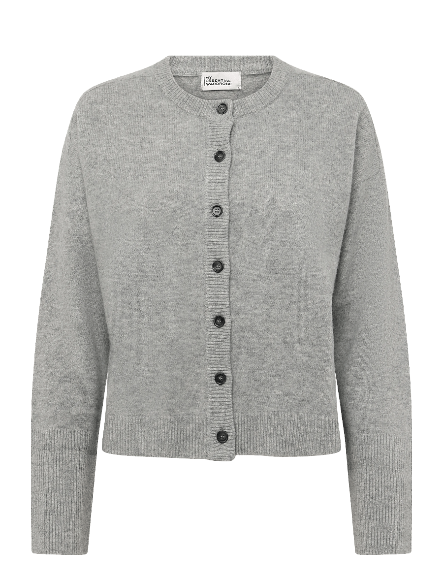 My Essential Wardrobe - 13 THE KNIT CARDIGAN - cardigans - light grey melange - 0