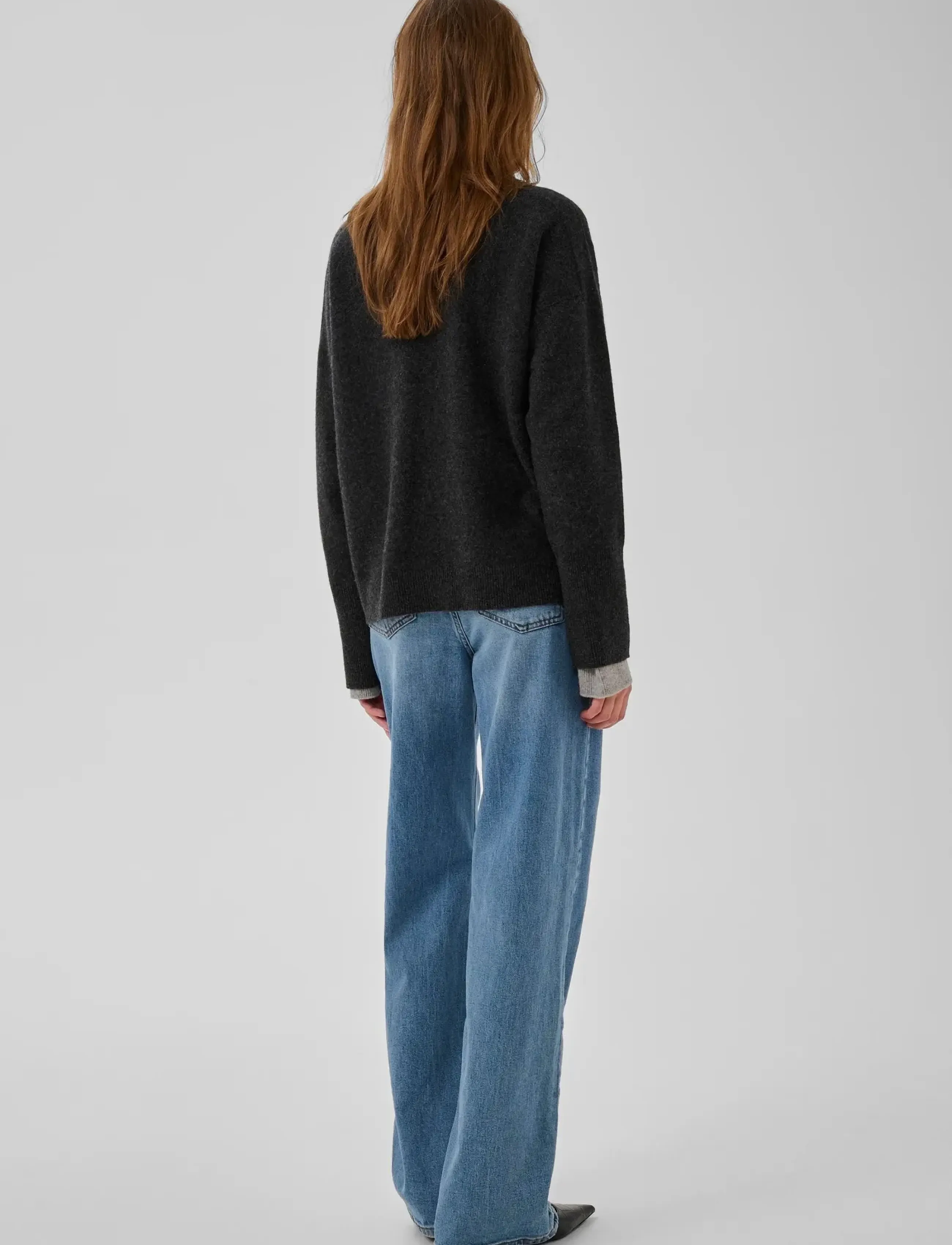 My Essential Wardrobe - 11 THE KNIT CREWNECK - jumpers - dark grey melange - 5